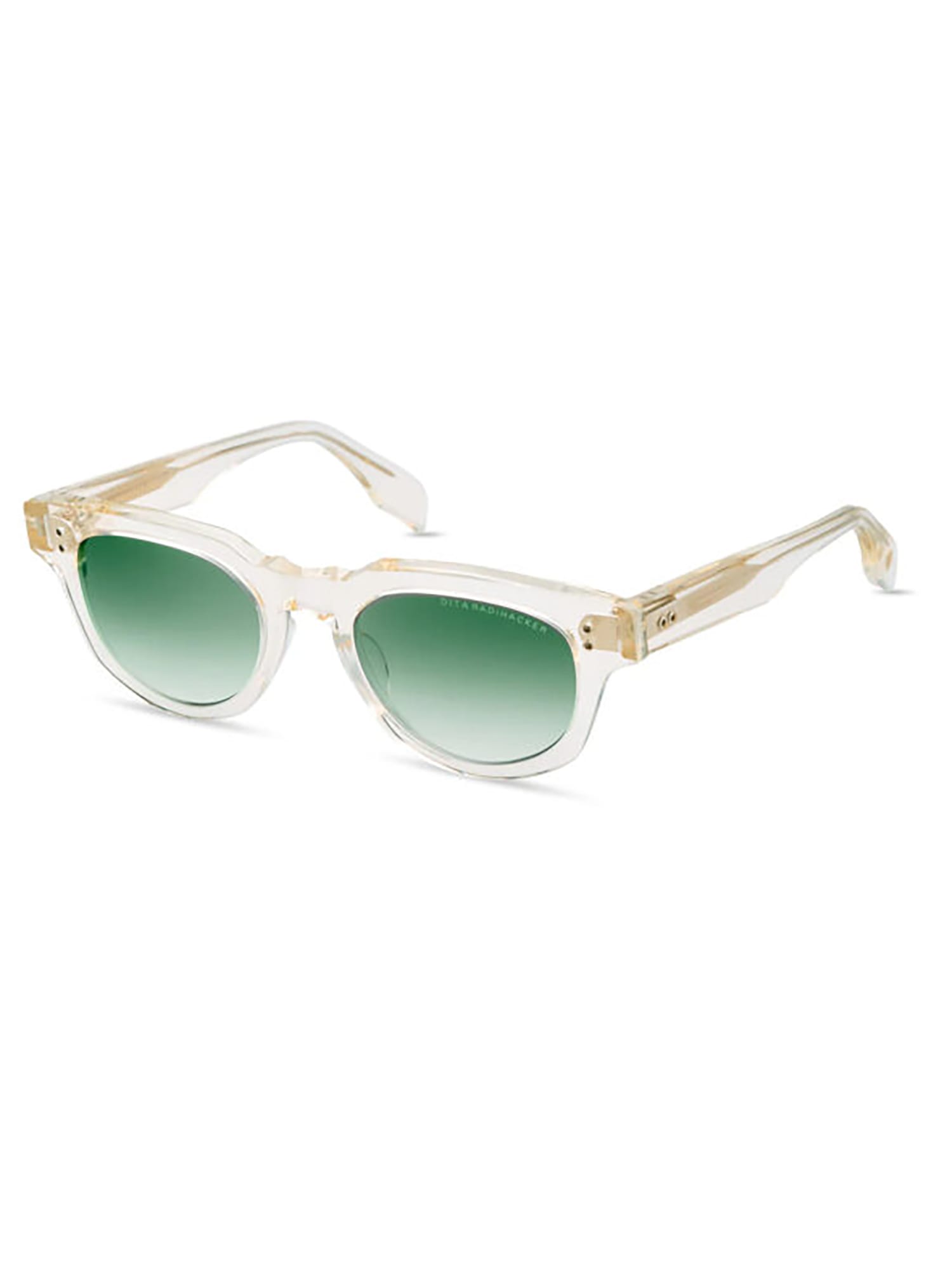 Shop Dita Dts726/a/02 Radihacker Sunglasses In Vintage Clear