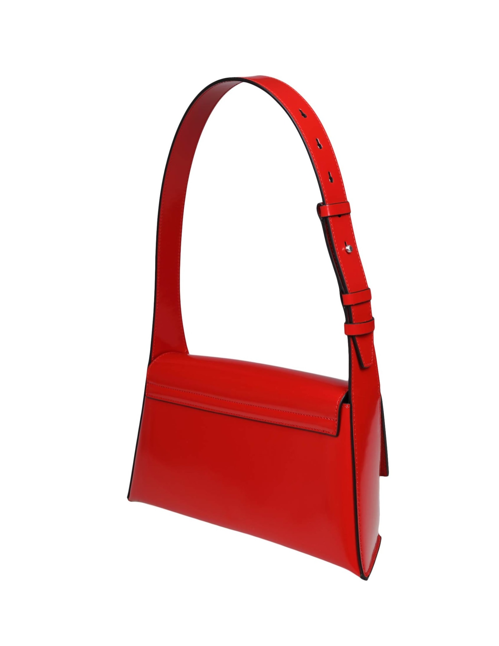 Shop Ferragamo Shoulder Bag Color Red In Flame Red