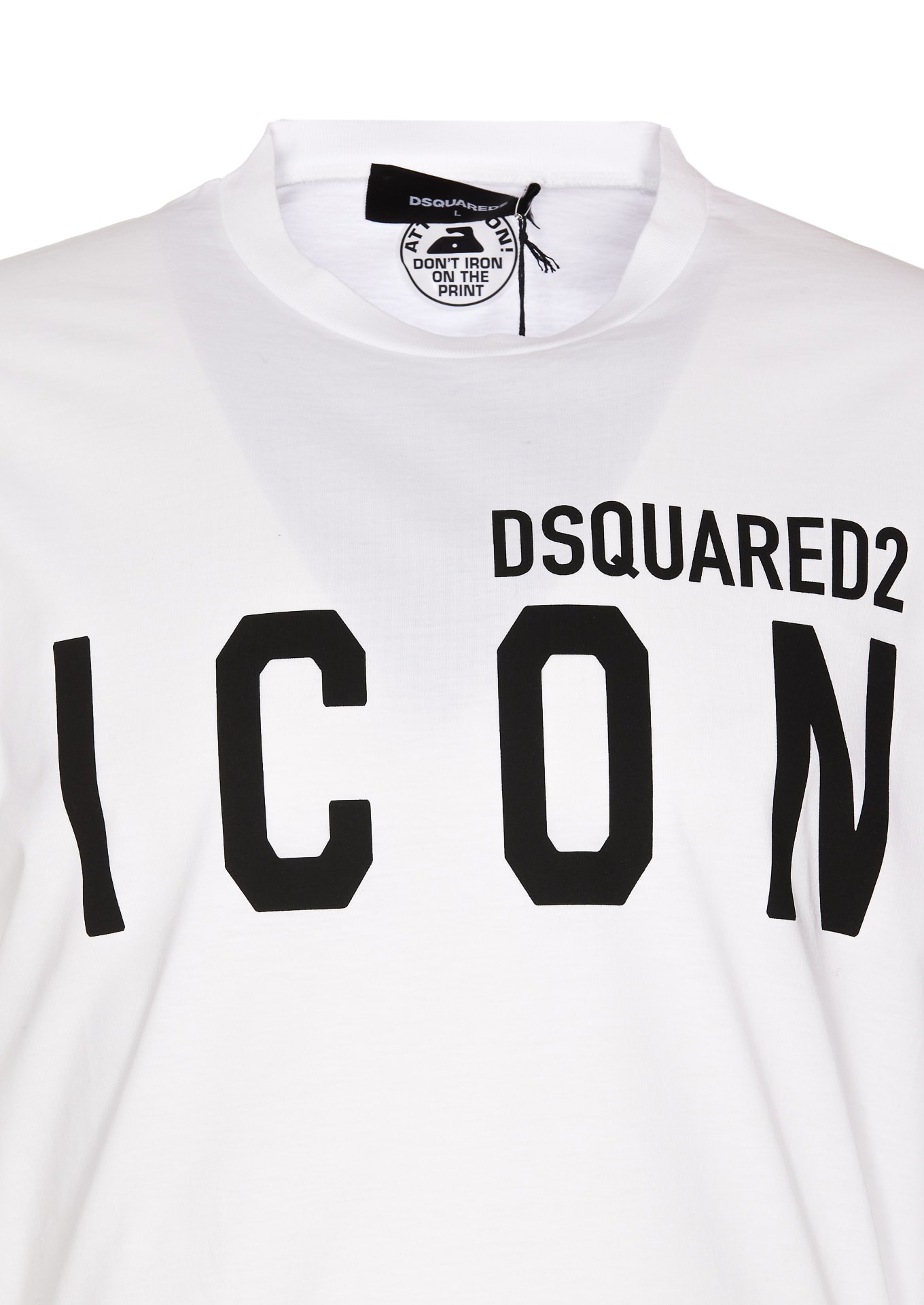 Shop Dsquared2 Be Icon T-shirt In Bianco/nero