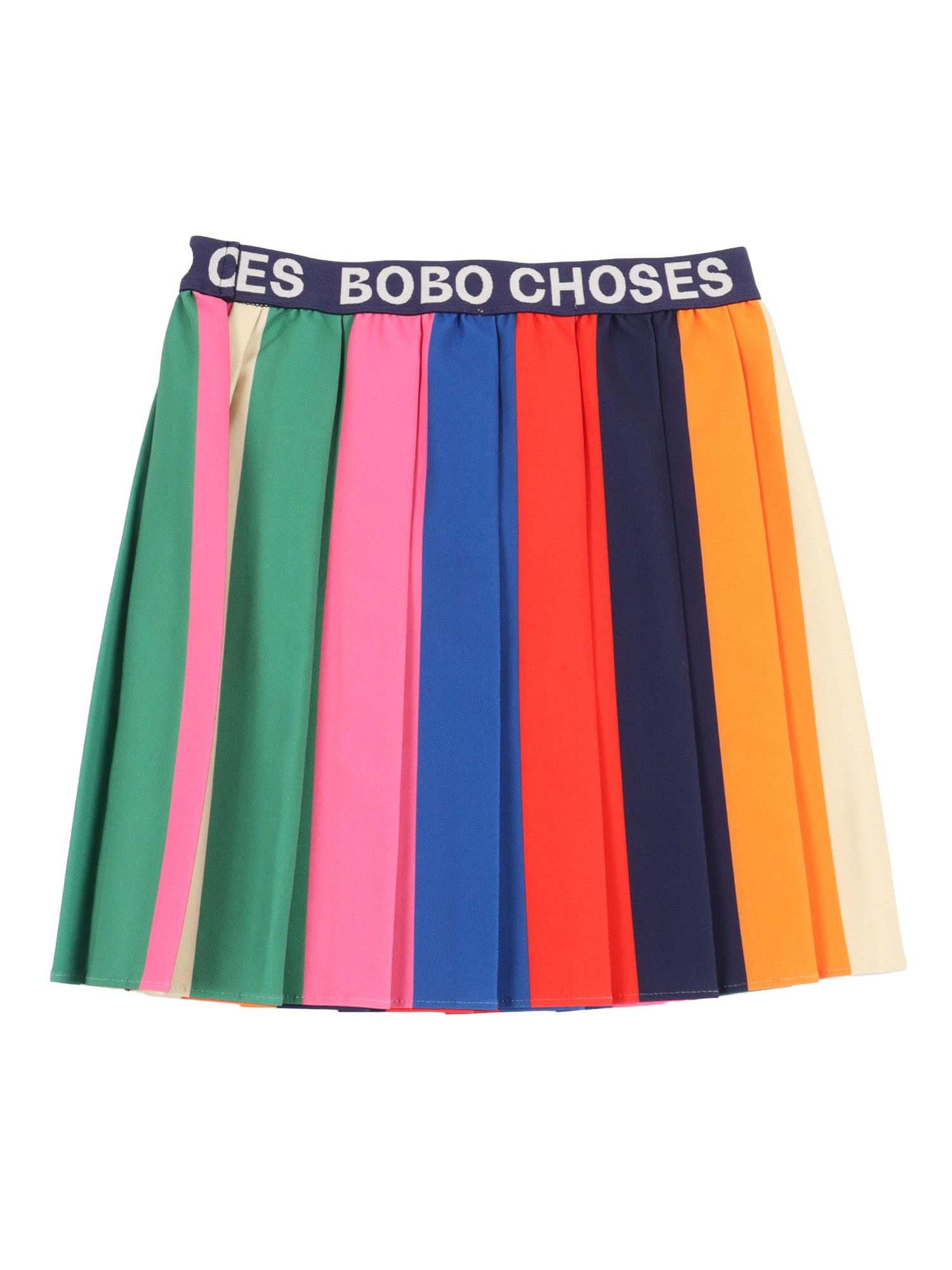 Bobo Choses Kid" Pleated Colorblock Skirt In Multi