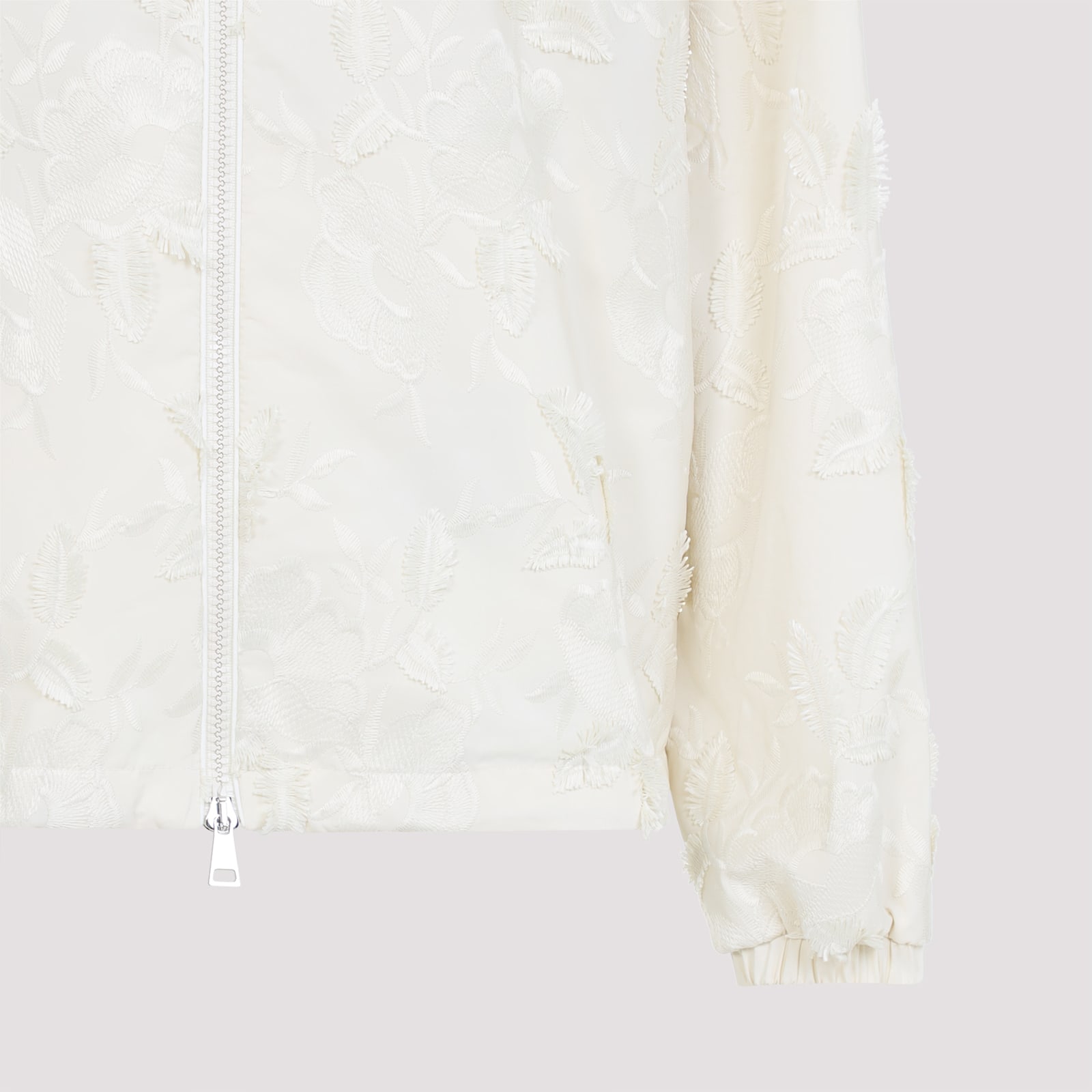 Moncler Off White Charmeil Hooded Jacket In Cream