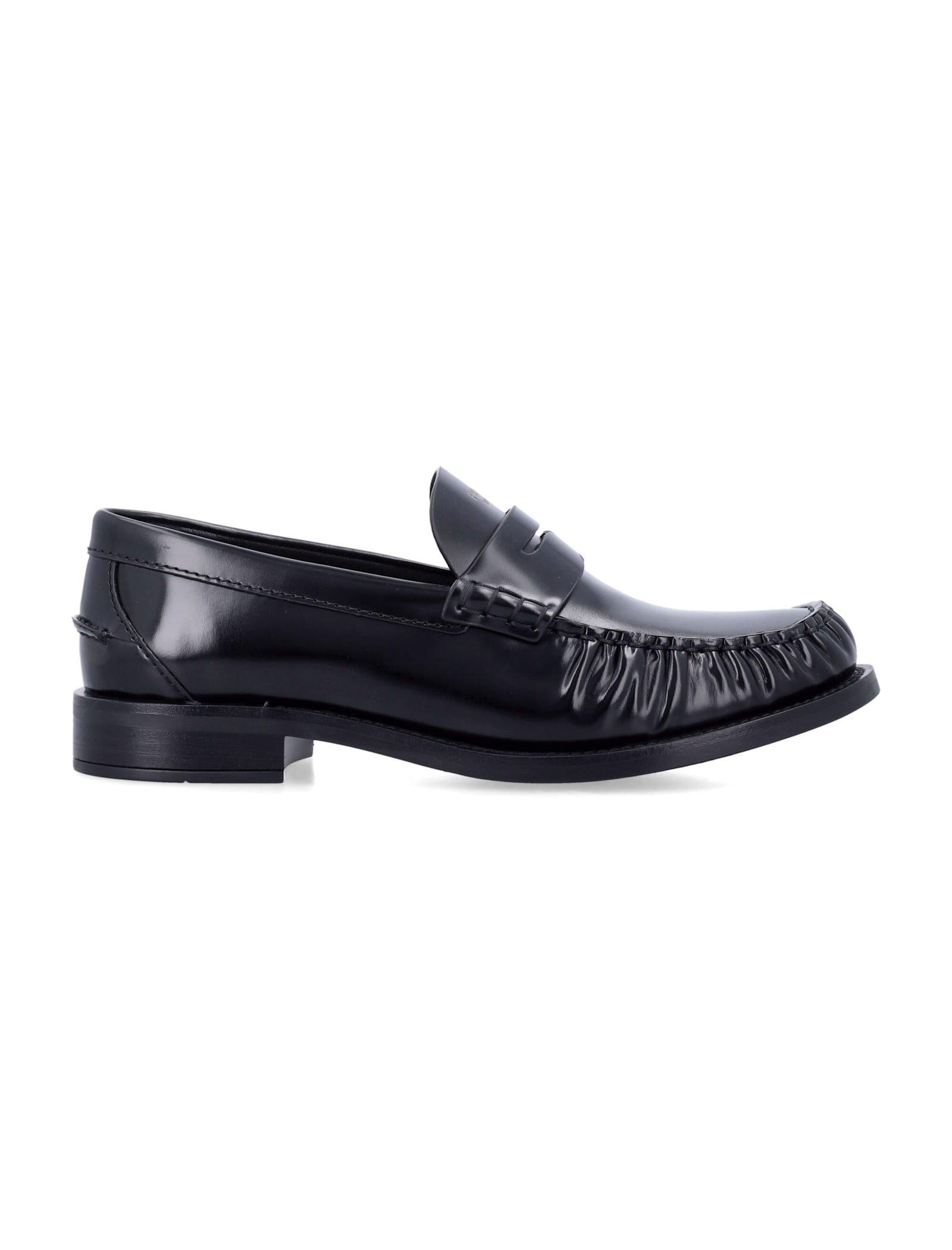 Prada Brushed Leather Loafers