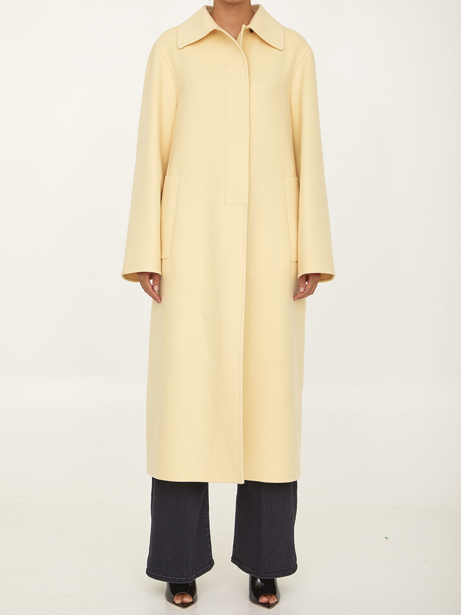 Jil Sander Yellow Wool Coat