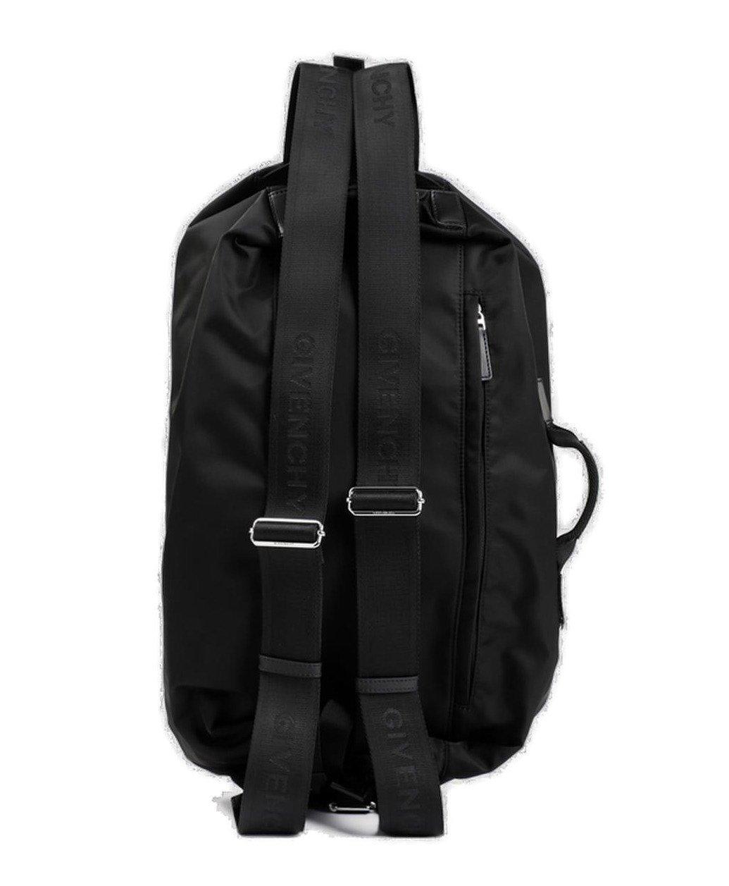 Shop Givenchy G-zip Logo Printed Backpack In Nero
