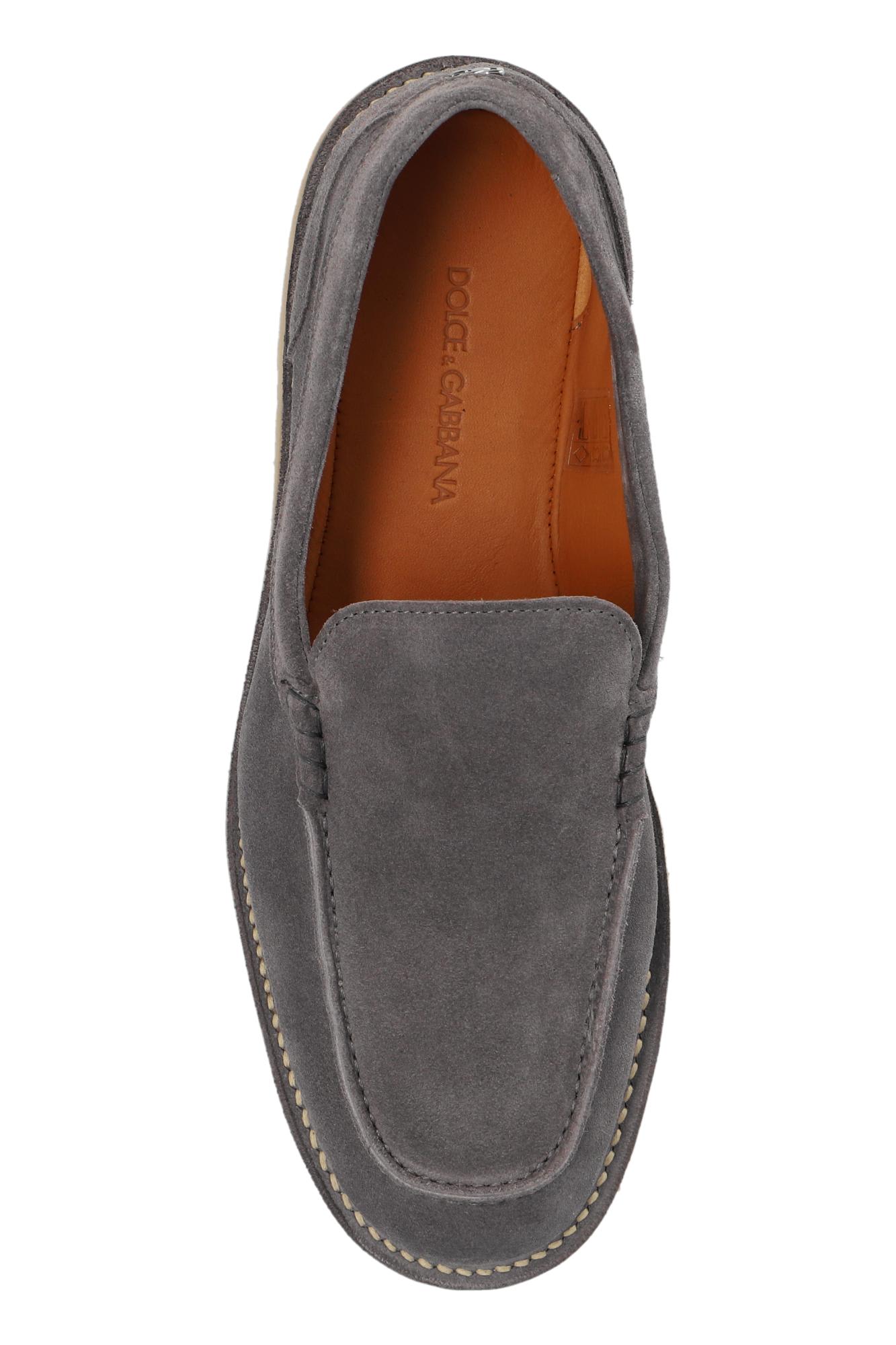 Shop Dolce & Gabbana Leather Shoes In Grigio Piombo