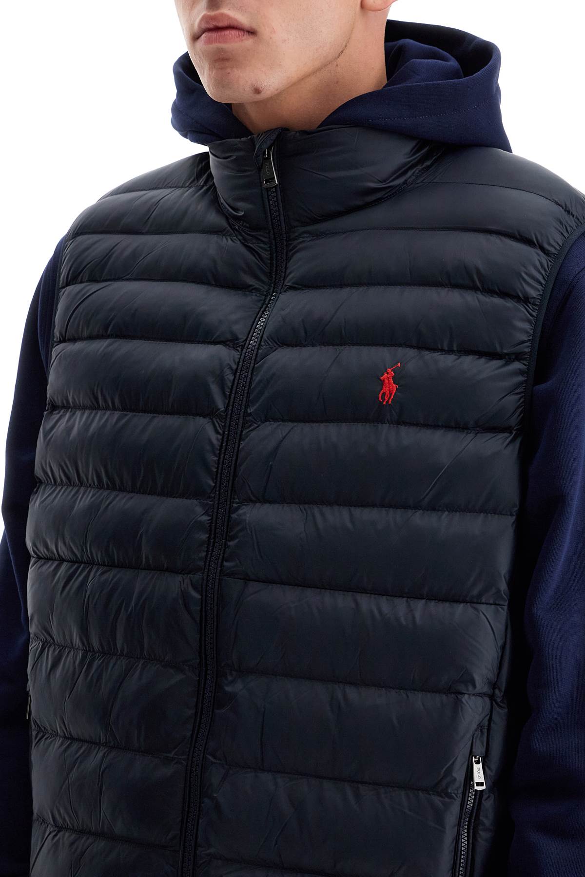 Ralph Lauren Foldable Padded Vest In Blue