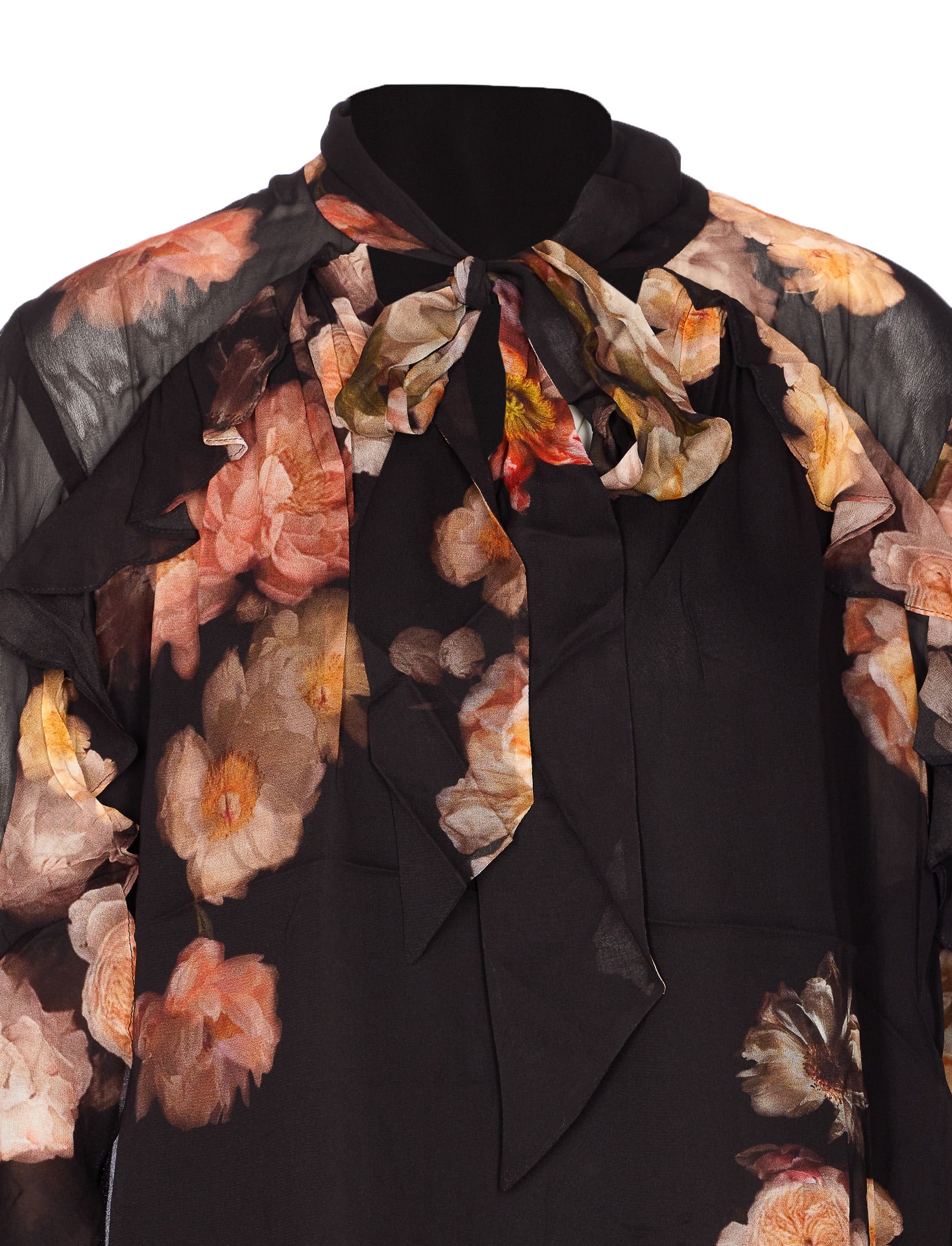 Zimmermann Hypnotic Ruffled Blouse In Black