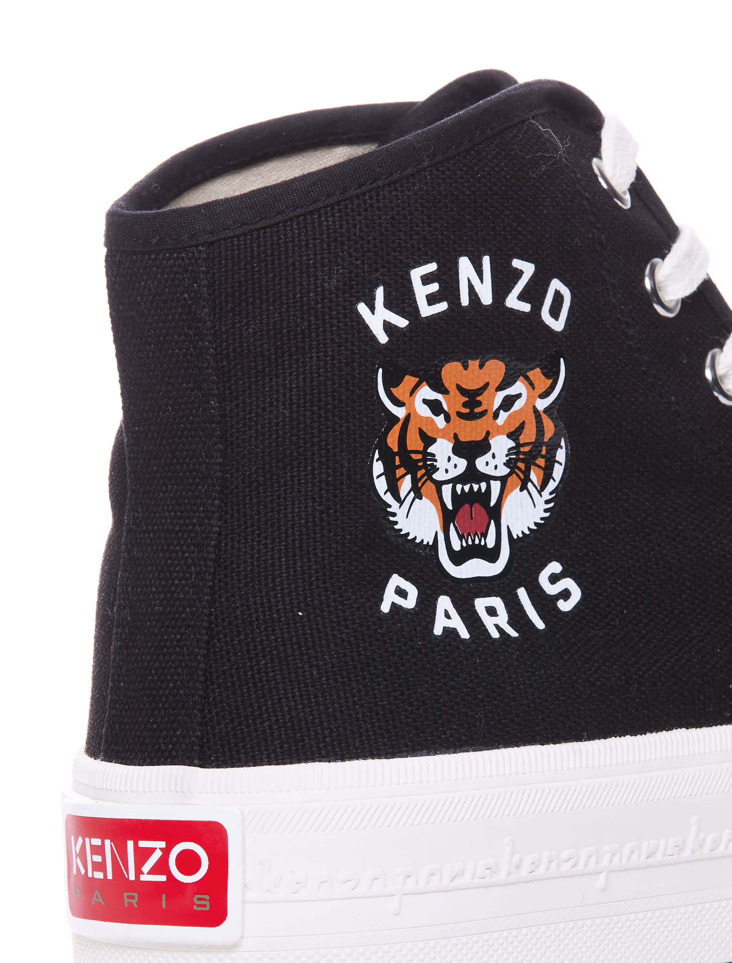 Shop Kenzo Foxy High Sneakers In Nero