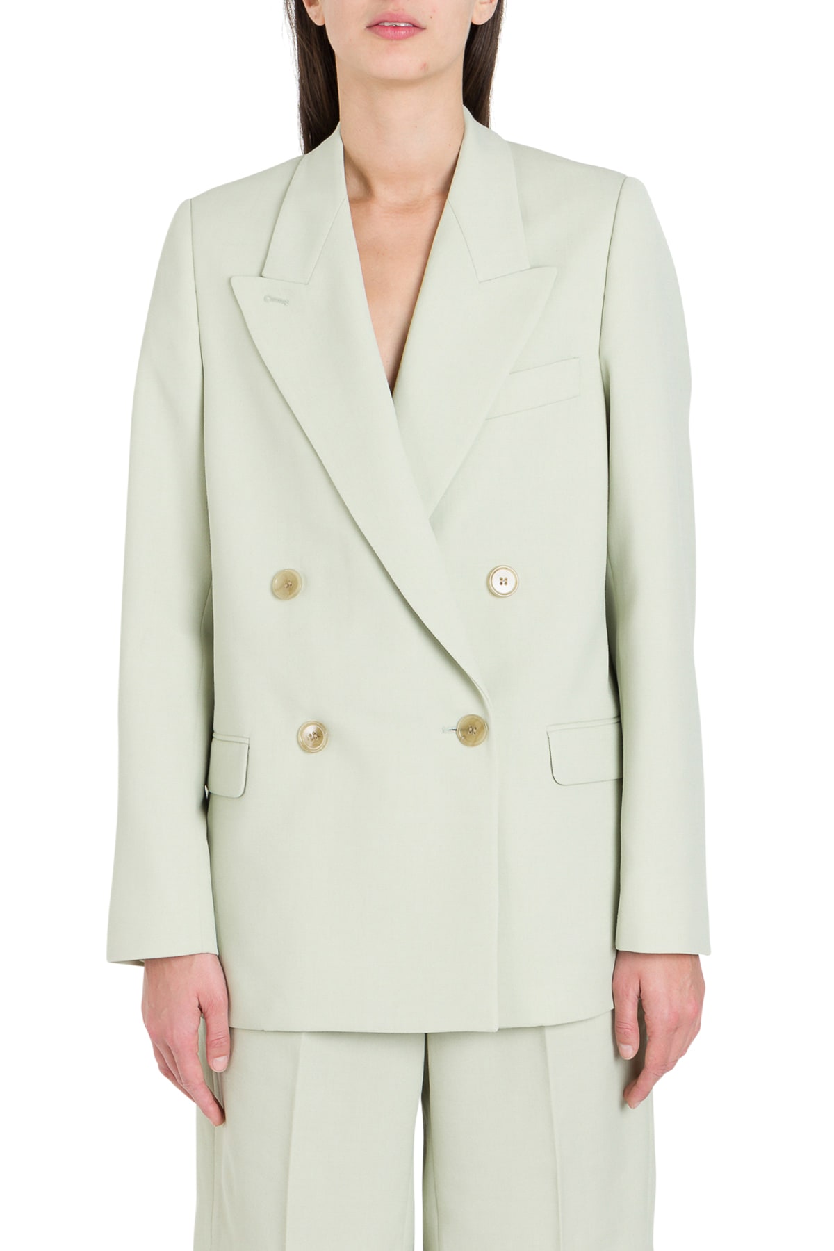 ACNE STUDIOS JANNY DOUBLE-BREASTED CANVAS JACKET,11244567