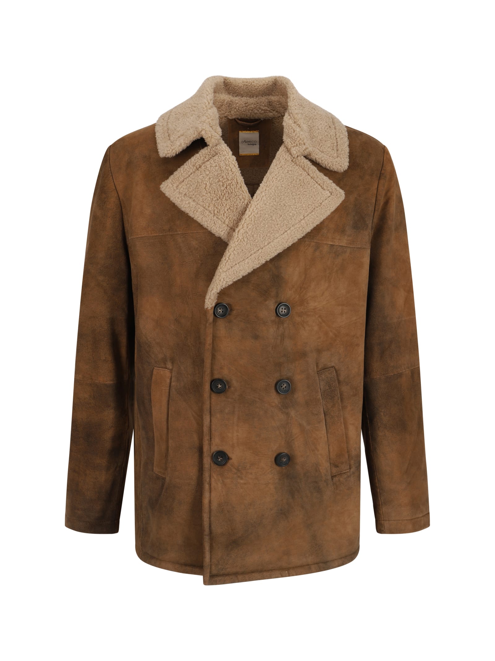 Shop D'amico Leather Luca Jacket In Sigaro