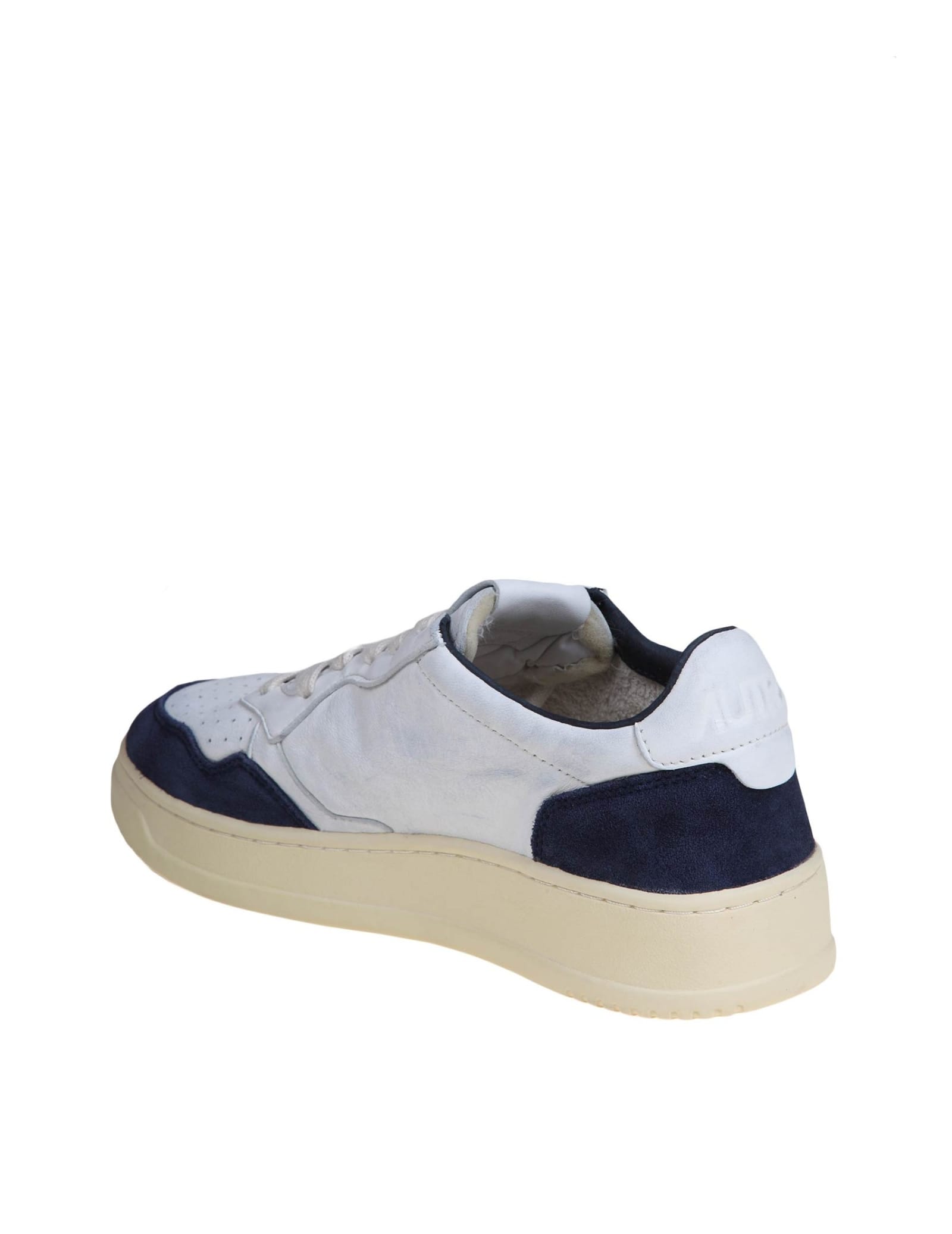 Shop Autry Medalist Sneakers In White And Blue Leather