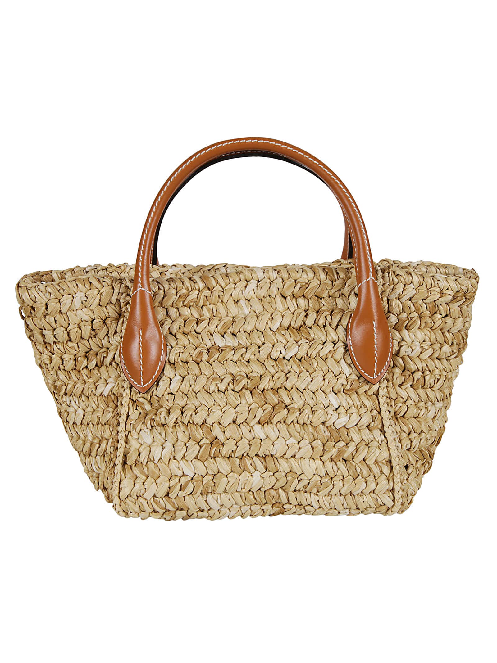 Shop Ermanno Scervino Logo Weaved Tote In Paglia