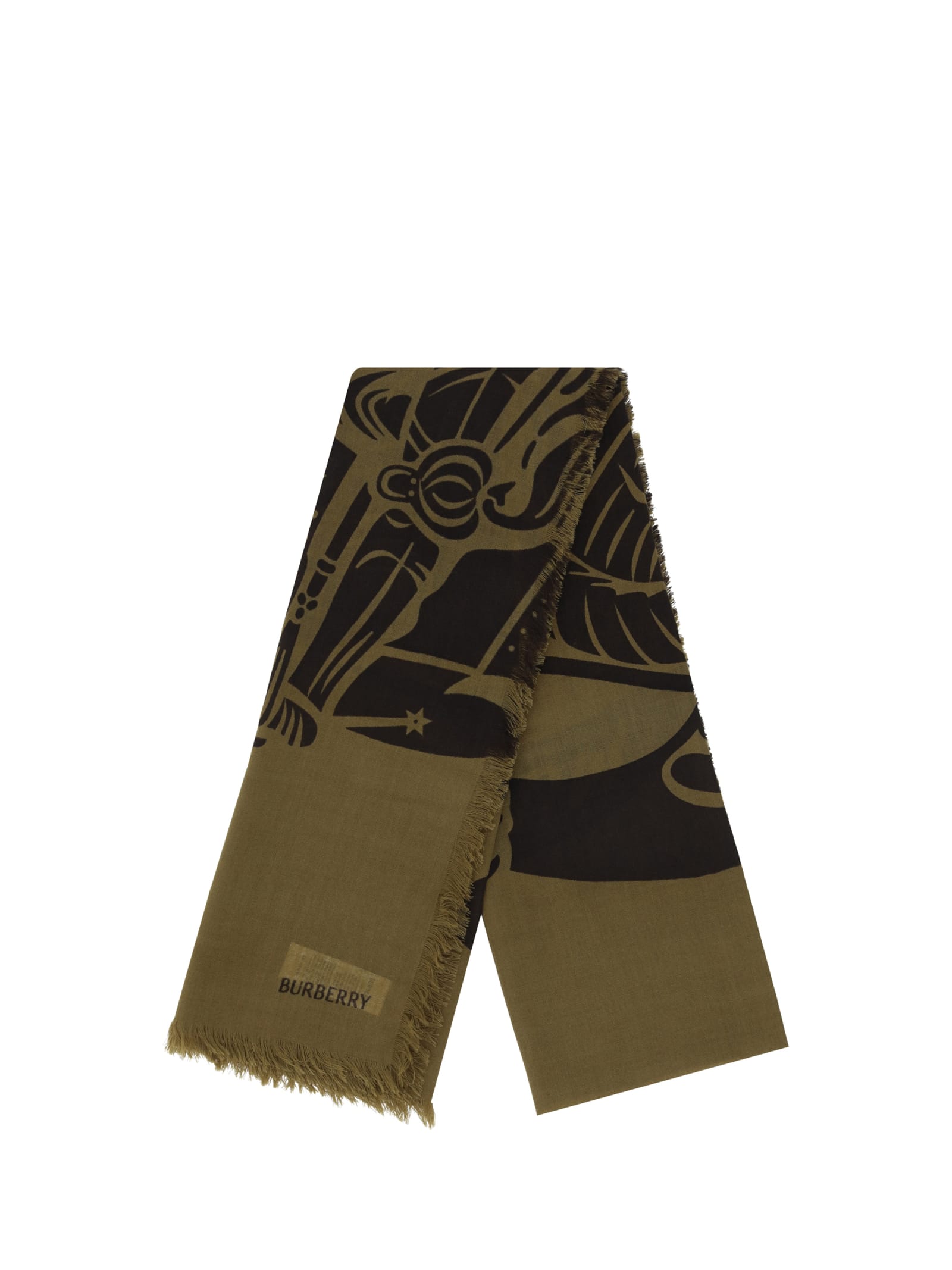 Shop Burberry Scarf In Camp