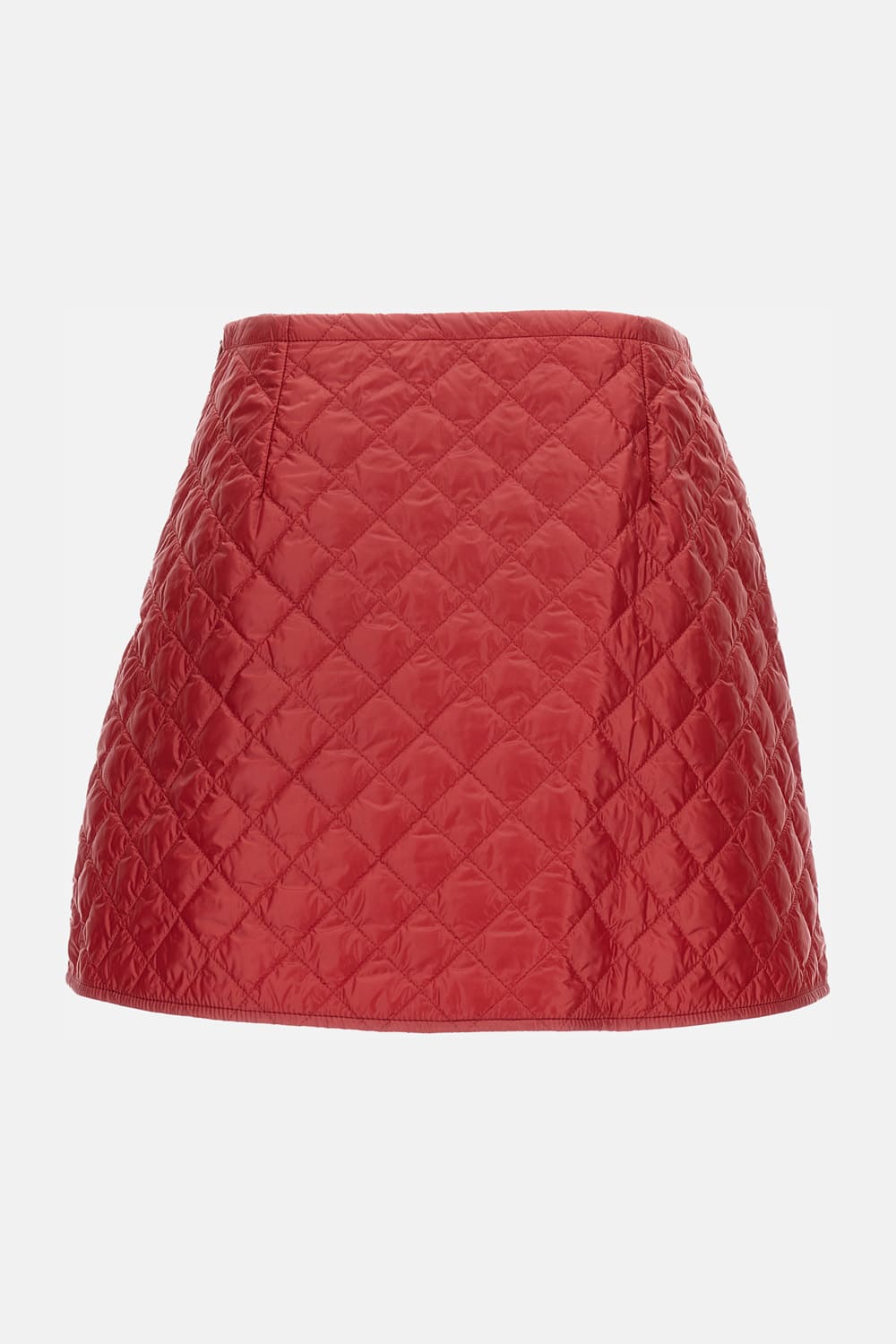 Moncler Womens Quilted Skirt In Red