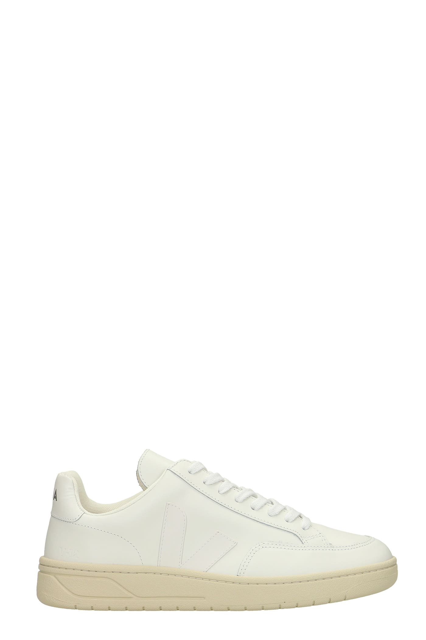 Veja V-12 Sneakers In White Leather