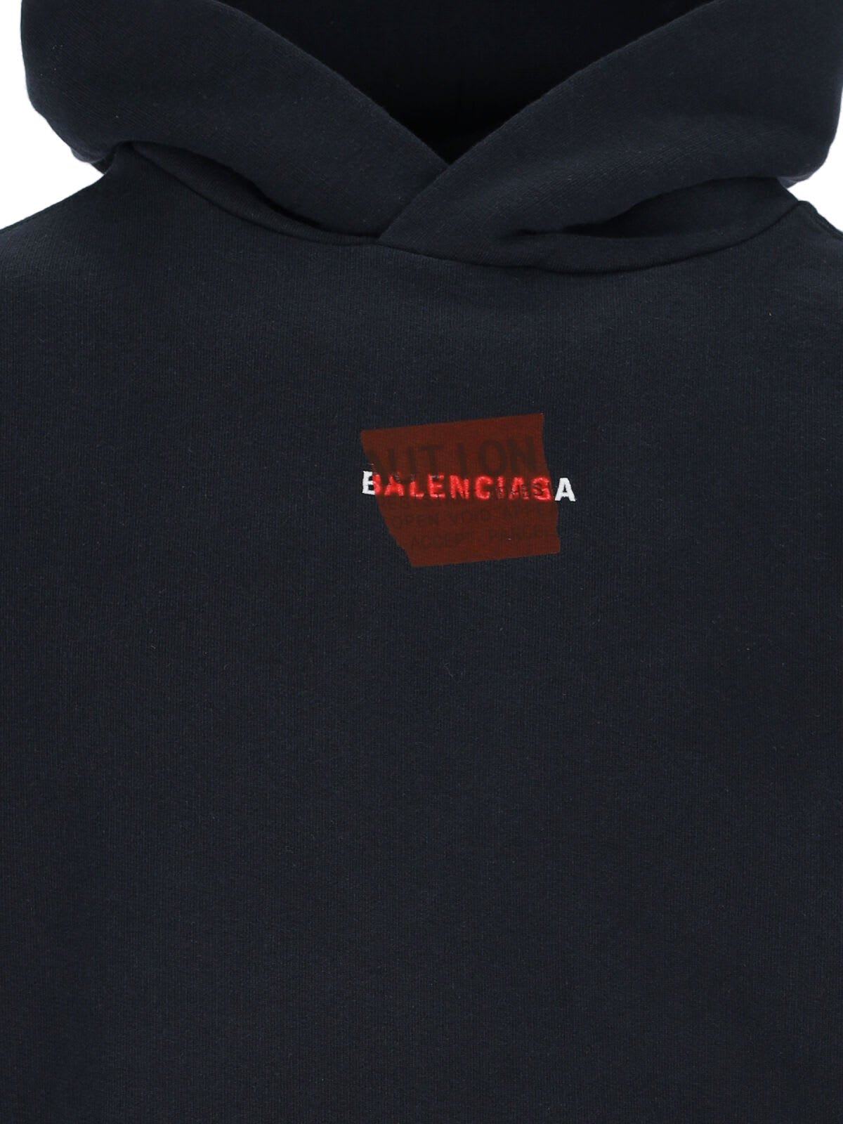 Balenciaga Hooded Sweatshirt Kangaroo Pocket In Blue
