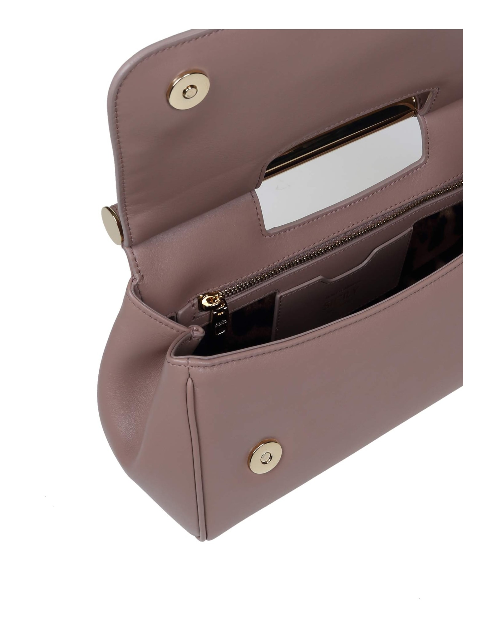 Shop Dolce & Gabbana Beige Leather Clutch Bag