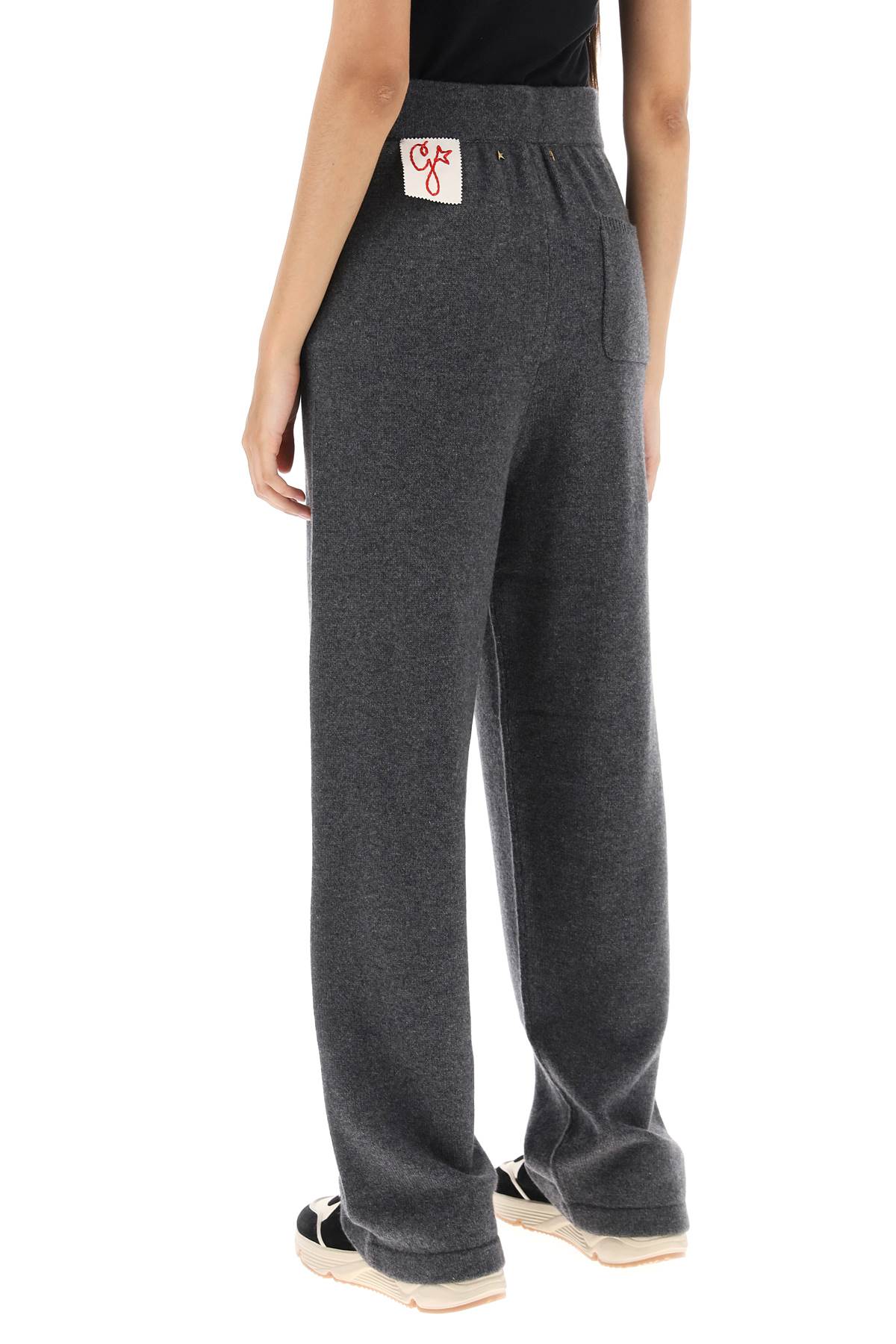 Shop Golden Goose Cashmere Knit Pants In Grey Melange (grey)
