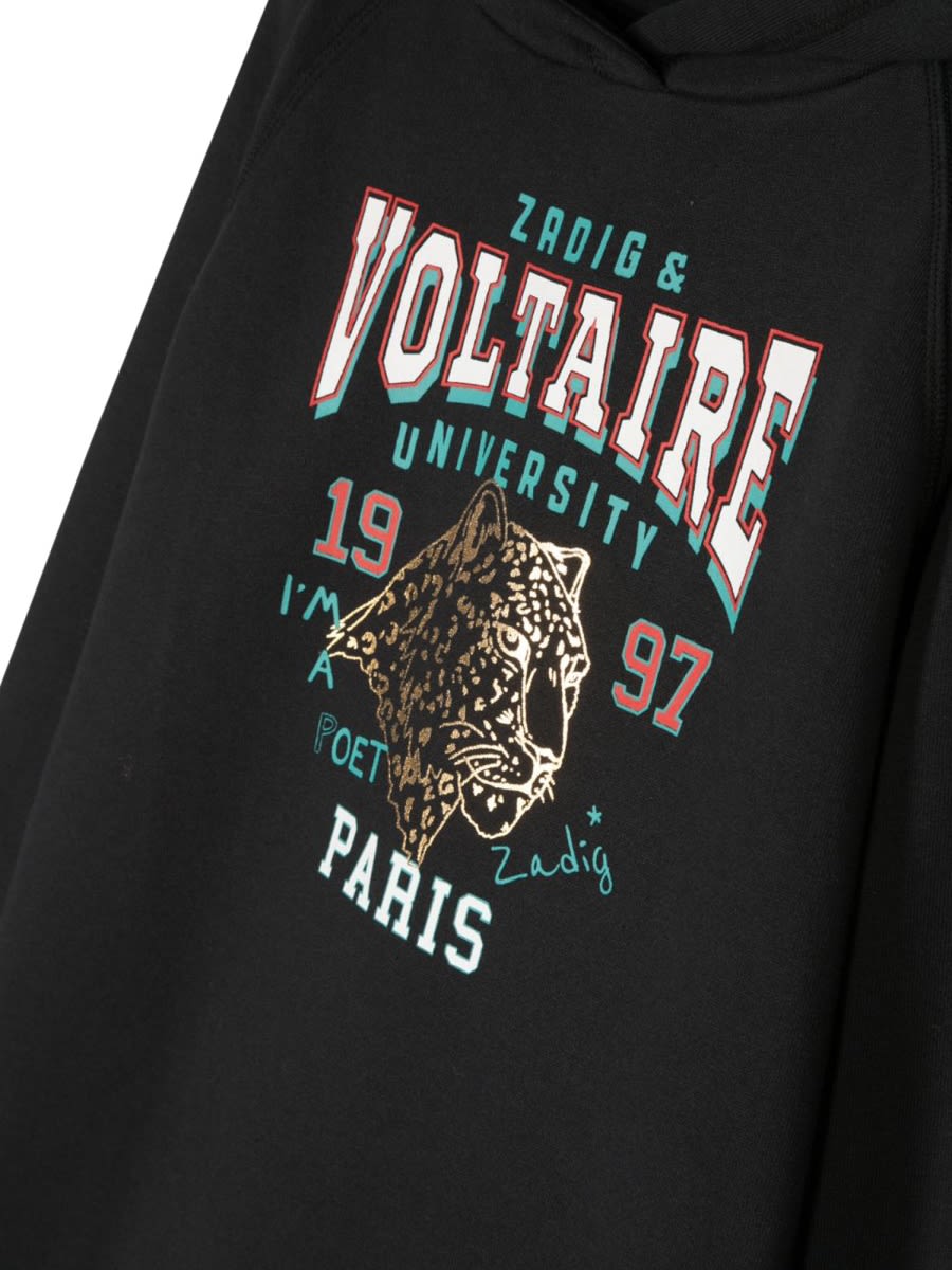 Shop Zadig &amp; Voltaire Hooded Dress In Black