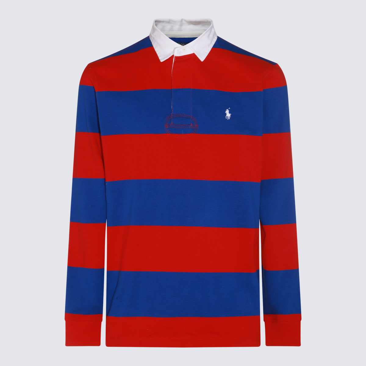 POLO RALPH LAUREN RED AND BLUE COTTON POLO SHIRT