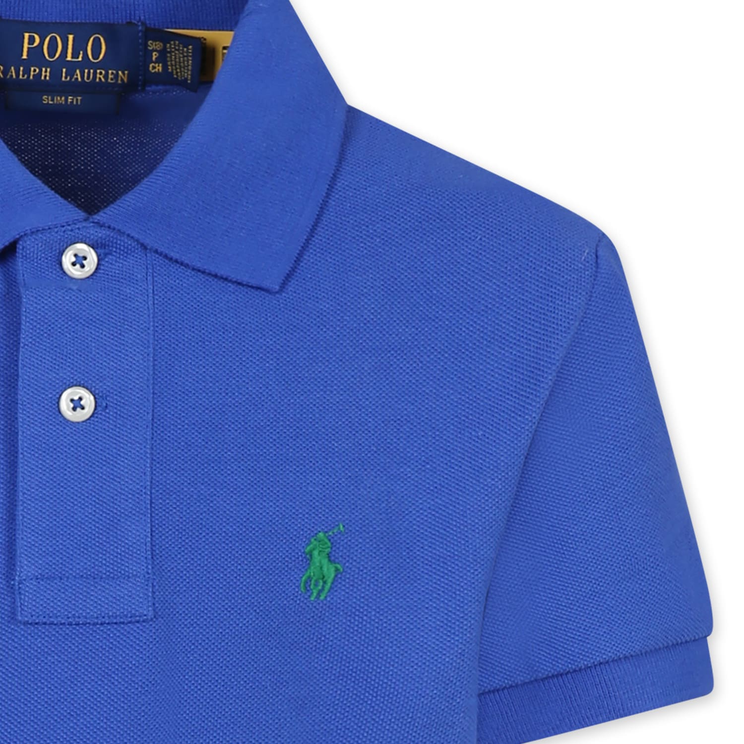 Polo Ralph Lauren Blue Polo Shirt For Boy With Horse In Blue