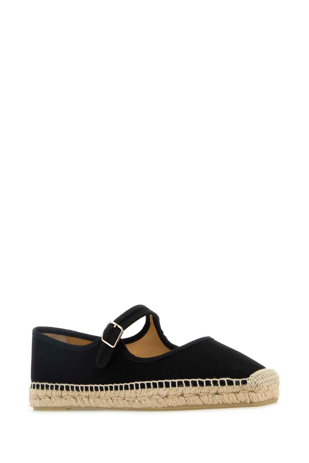 Shop Castaã±er Black Canvas Espadrilles In Negro