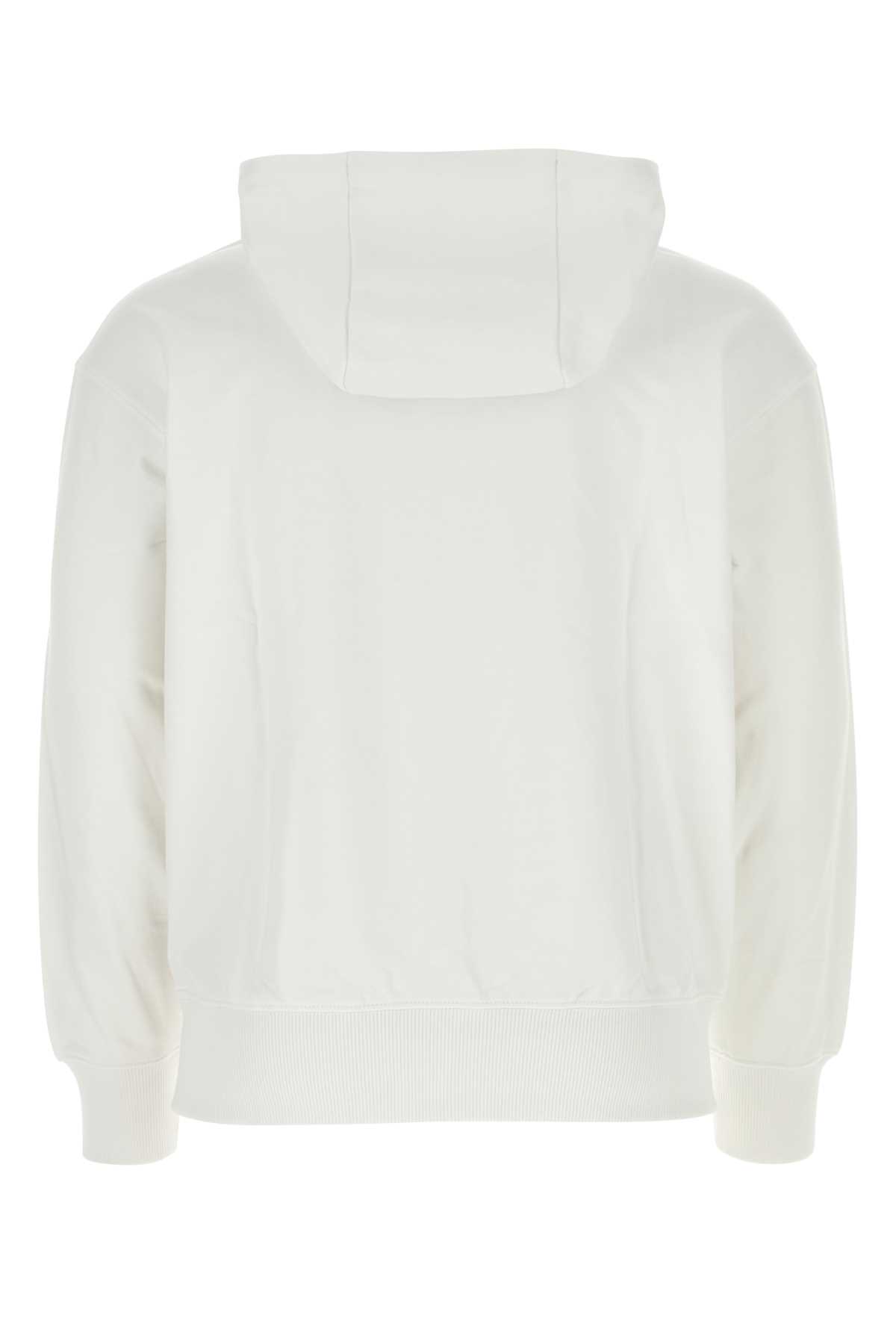 Hugo Boss White Cotton Sweatshirt