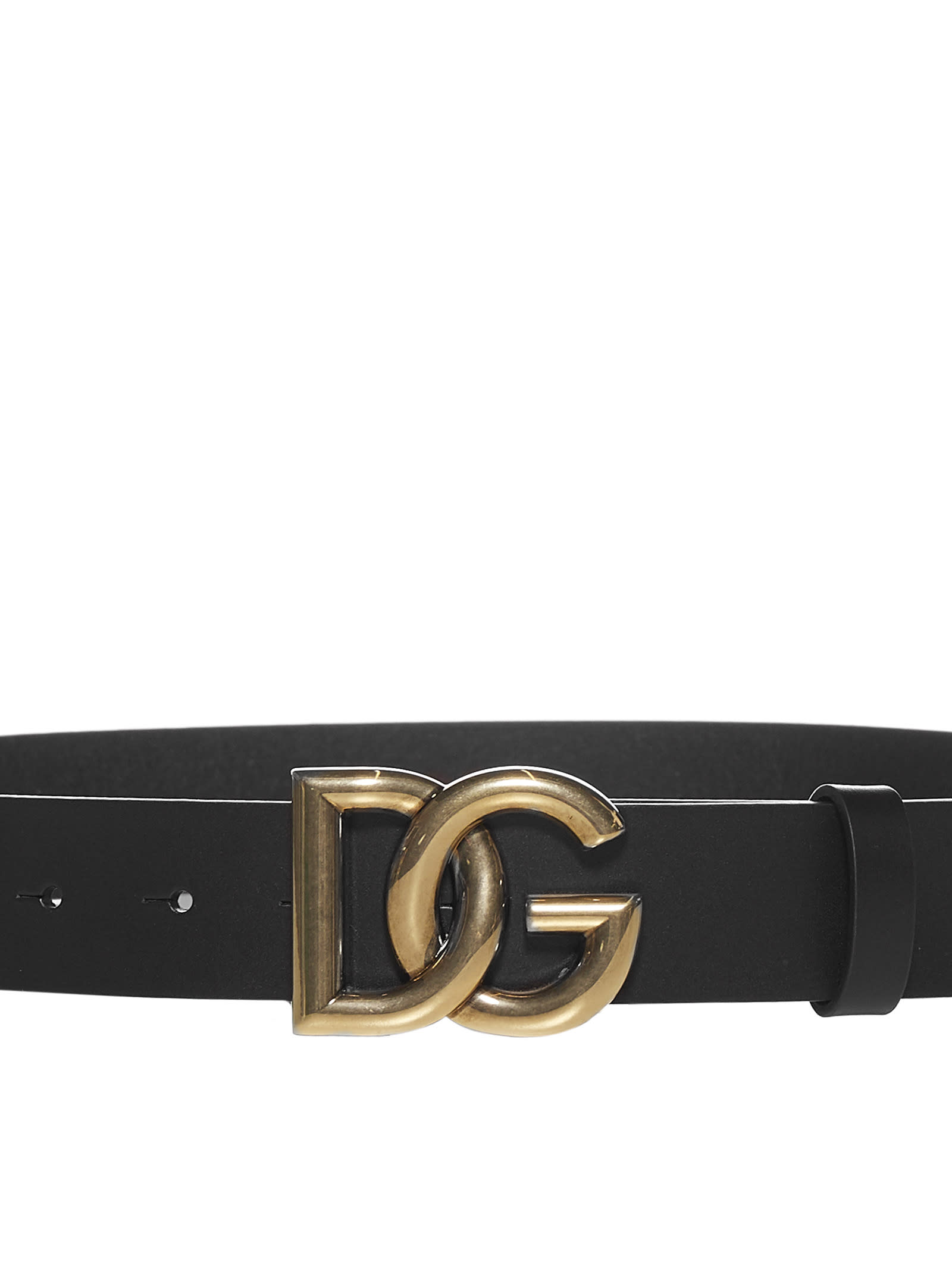 Shop Dolce & Gabbana Belt In Nero Oro