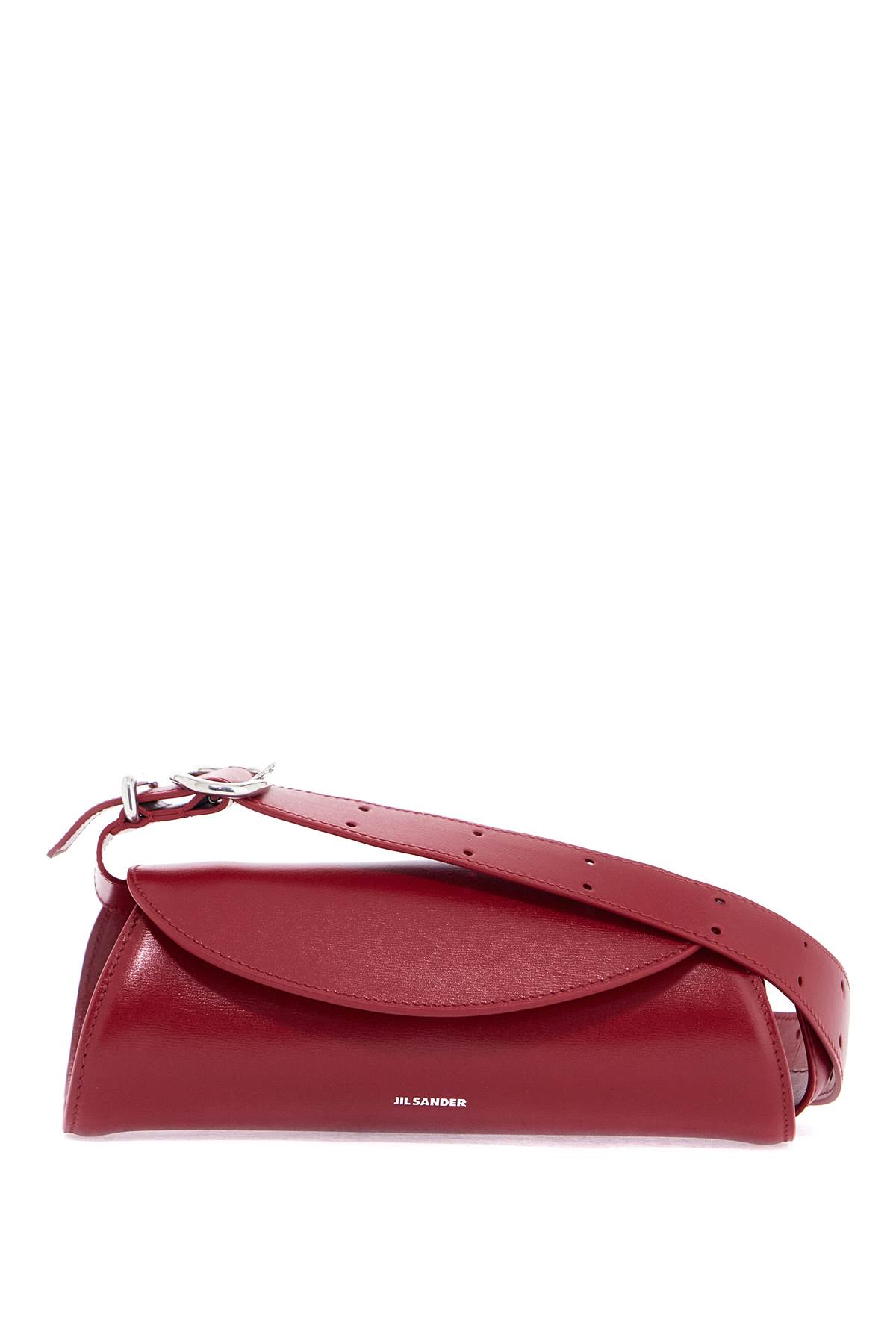 Cedar Red Mini Cannolo Leather Crossbody Bag