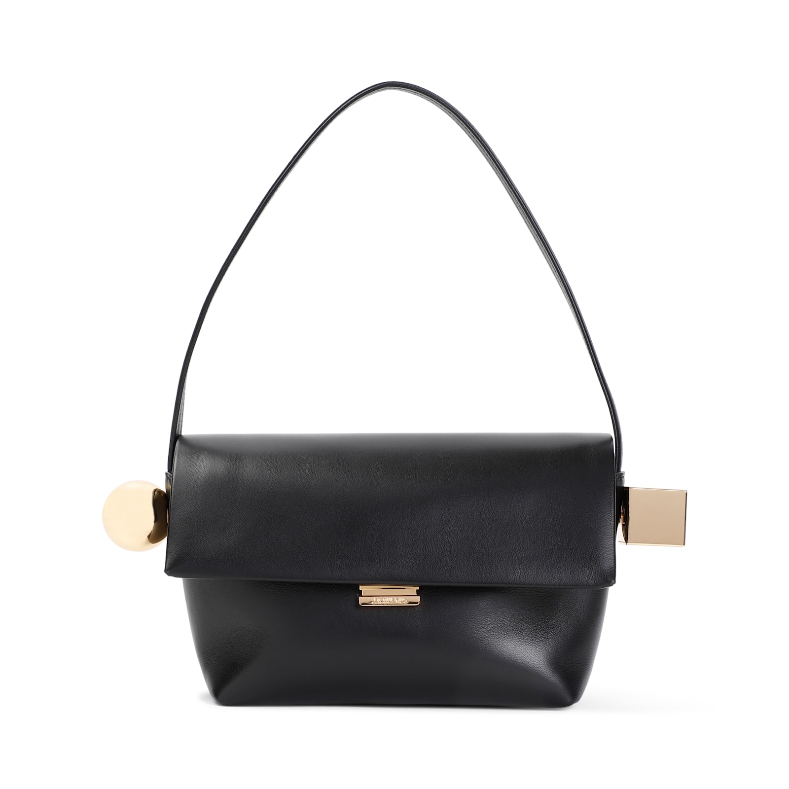 Shop Jacquemus Le Rond Carre Handbag In Black