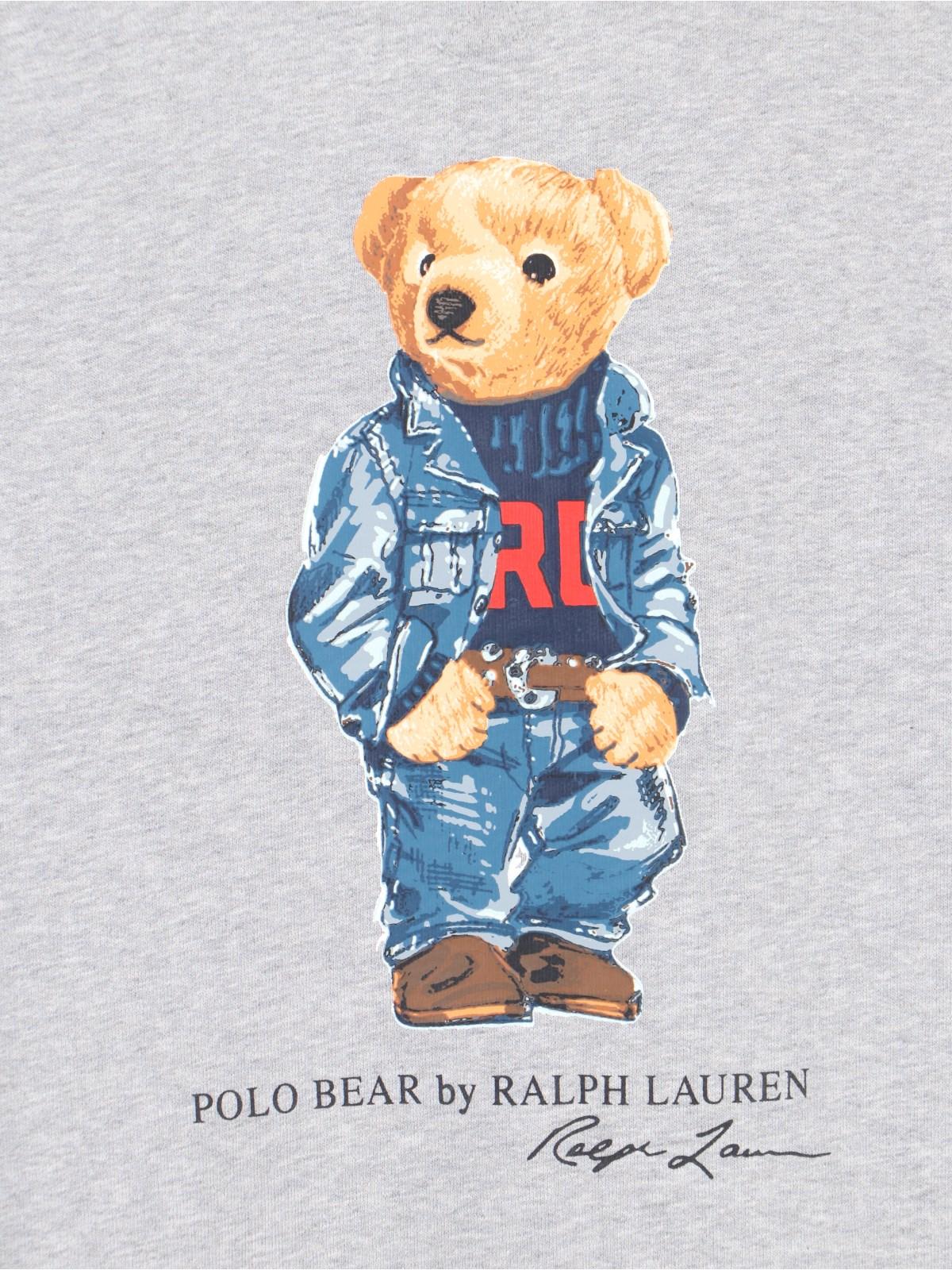 Shop Ralph Lauren Polo Bear Crew Neck Sweatshirt In Grey