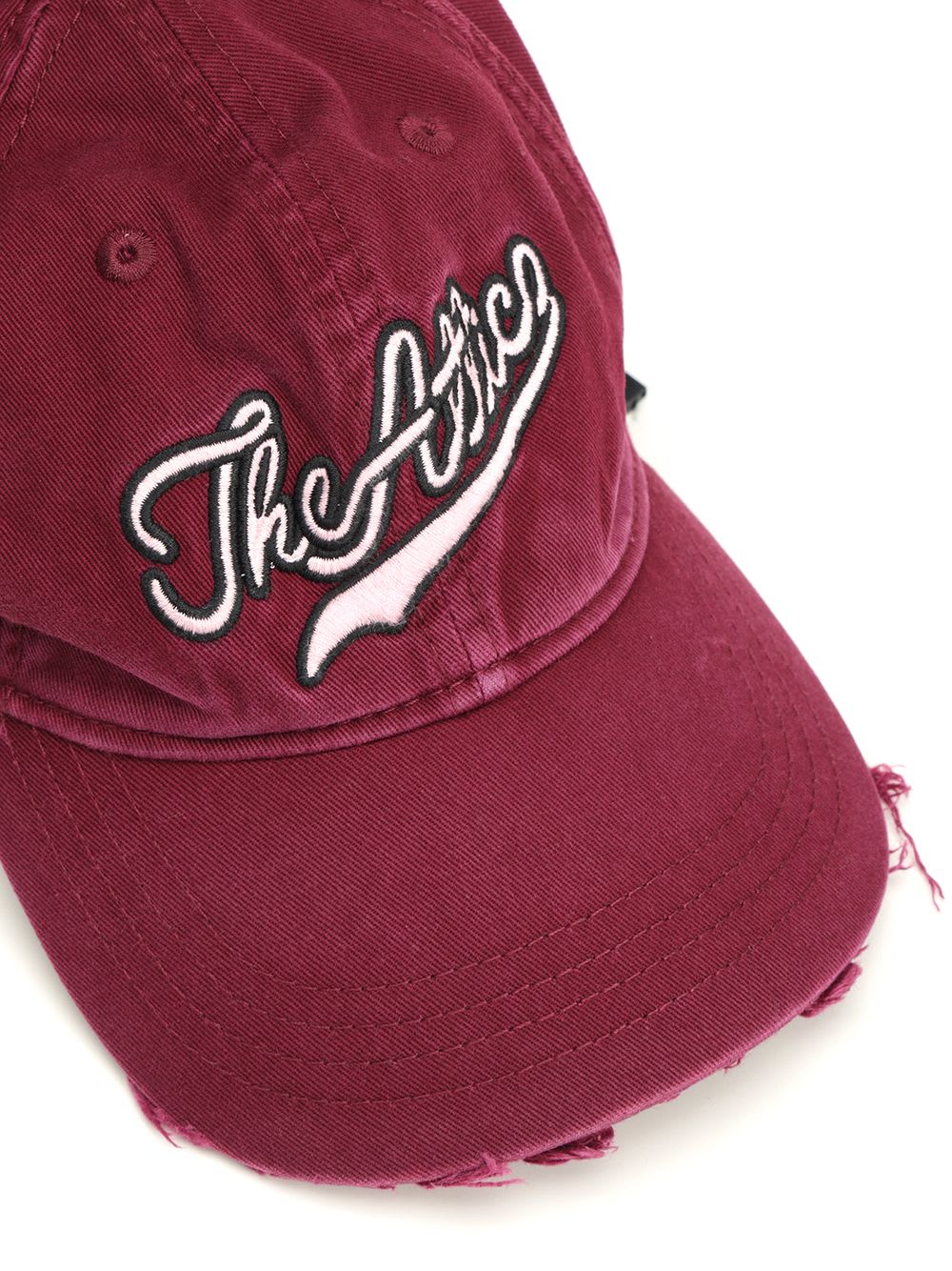 Attico Baseball Cap In Burgundy