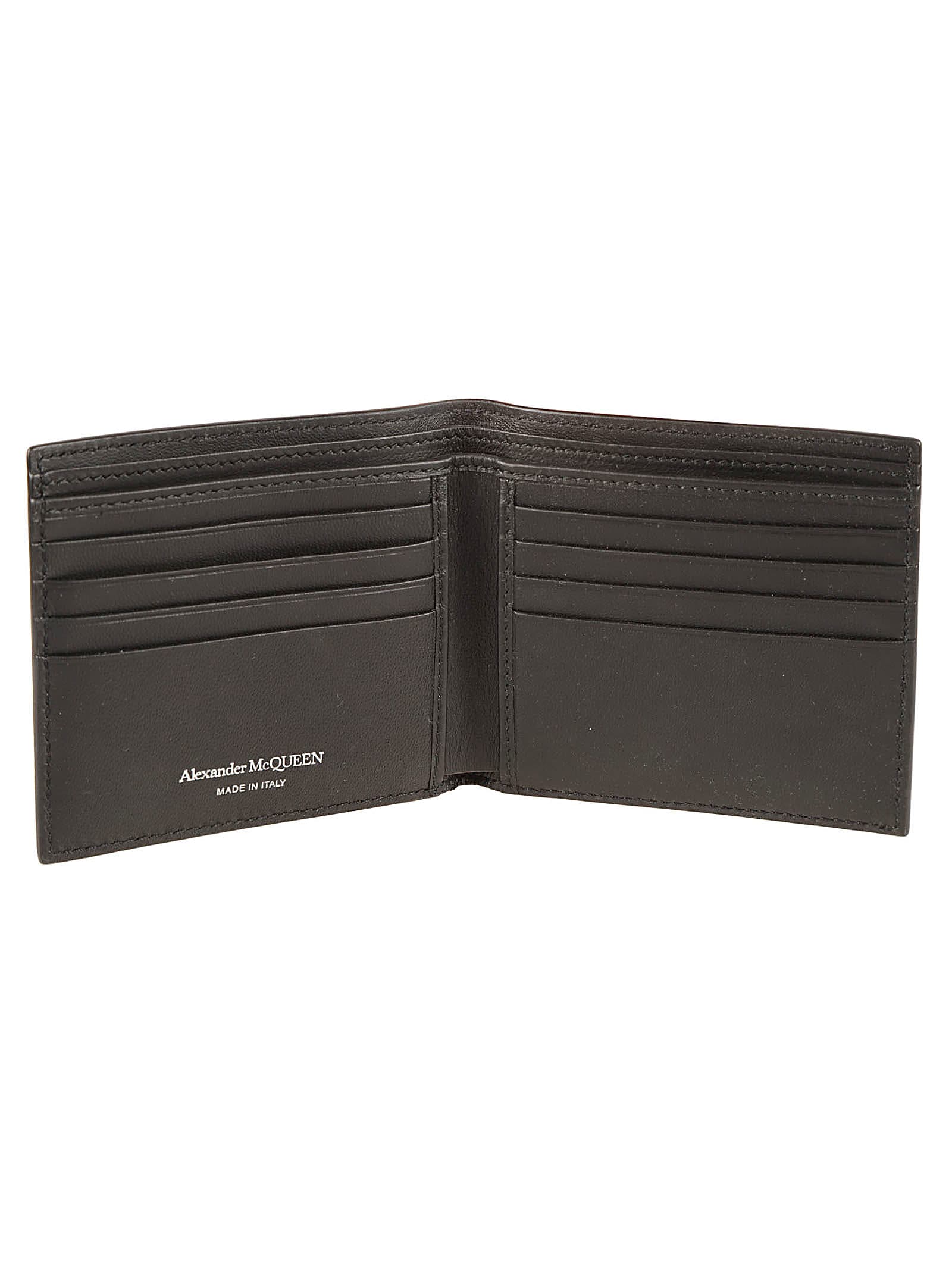 Shop Alexander Mcqueen Studded Bifold Wallet In Black