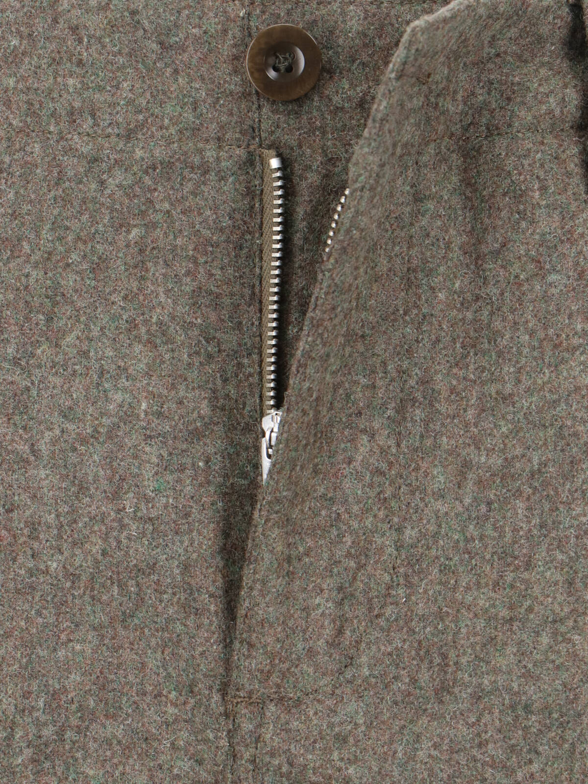 Ten C Straight Trousers With Belt Loops And Pockets In Green