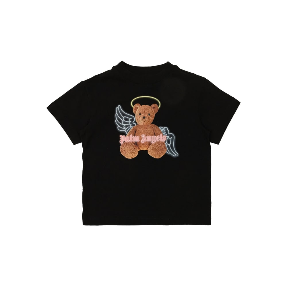 Palm Angels Bear-print T-shirt In Black