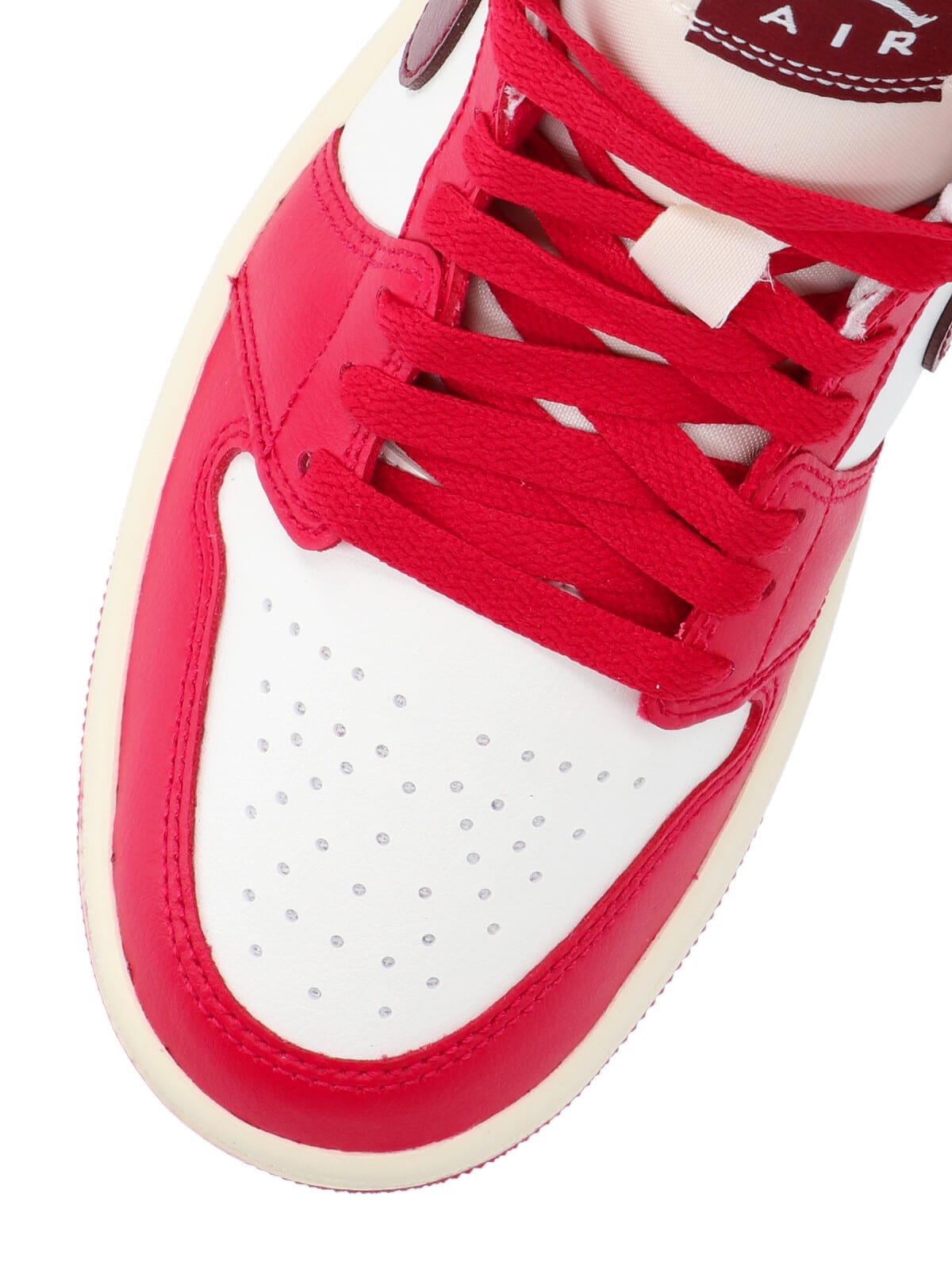 Nike Air Jordan 1 Mid Sail Mystic Sneakers In Red