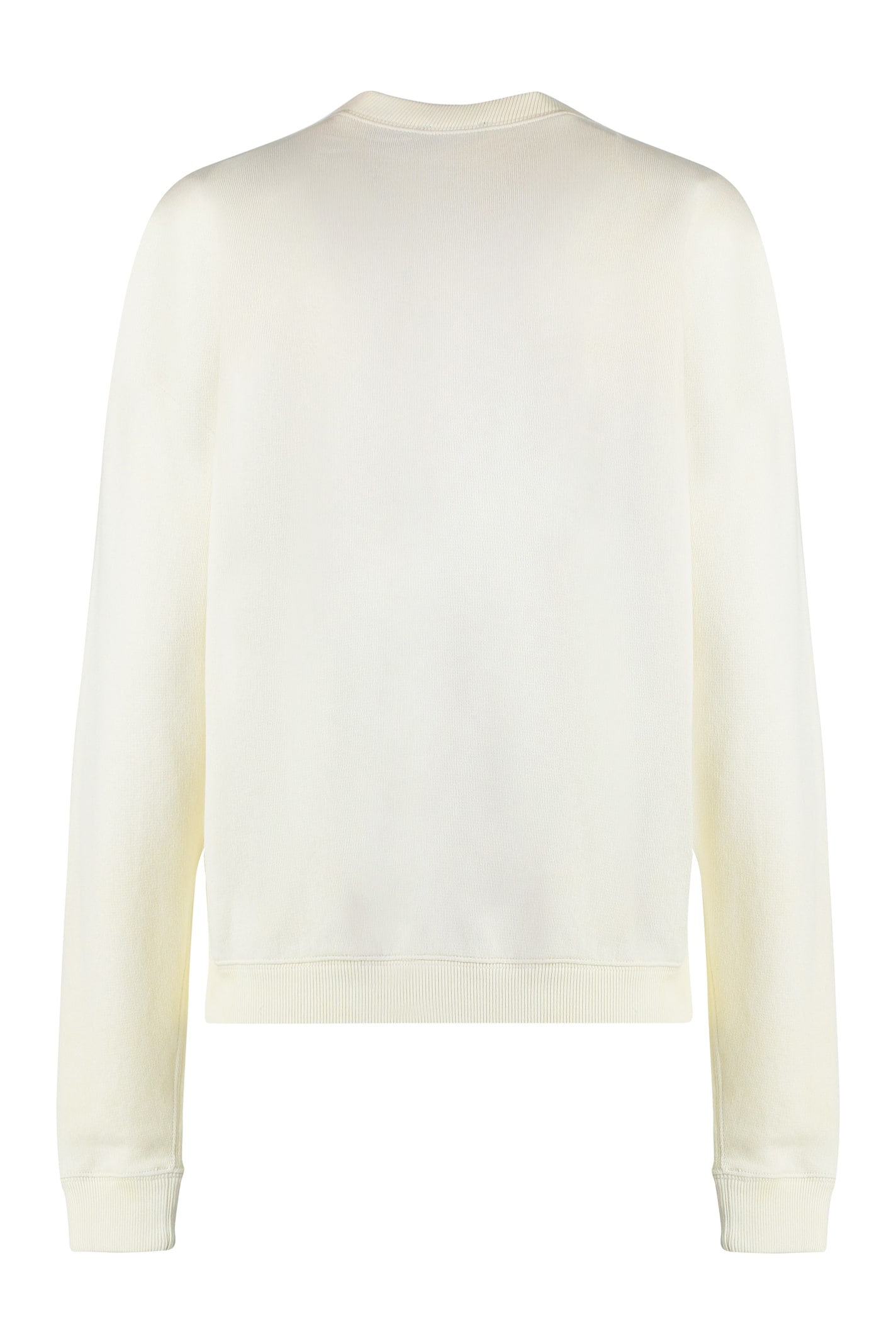 Shop Polo Ralph Lauren Printed Cotton Sweatshirt In Panna