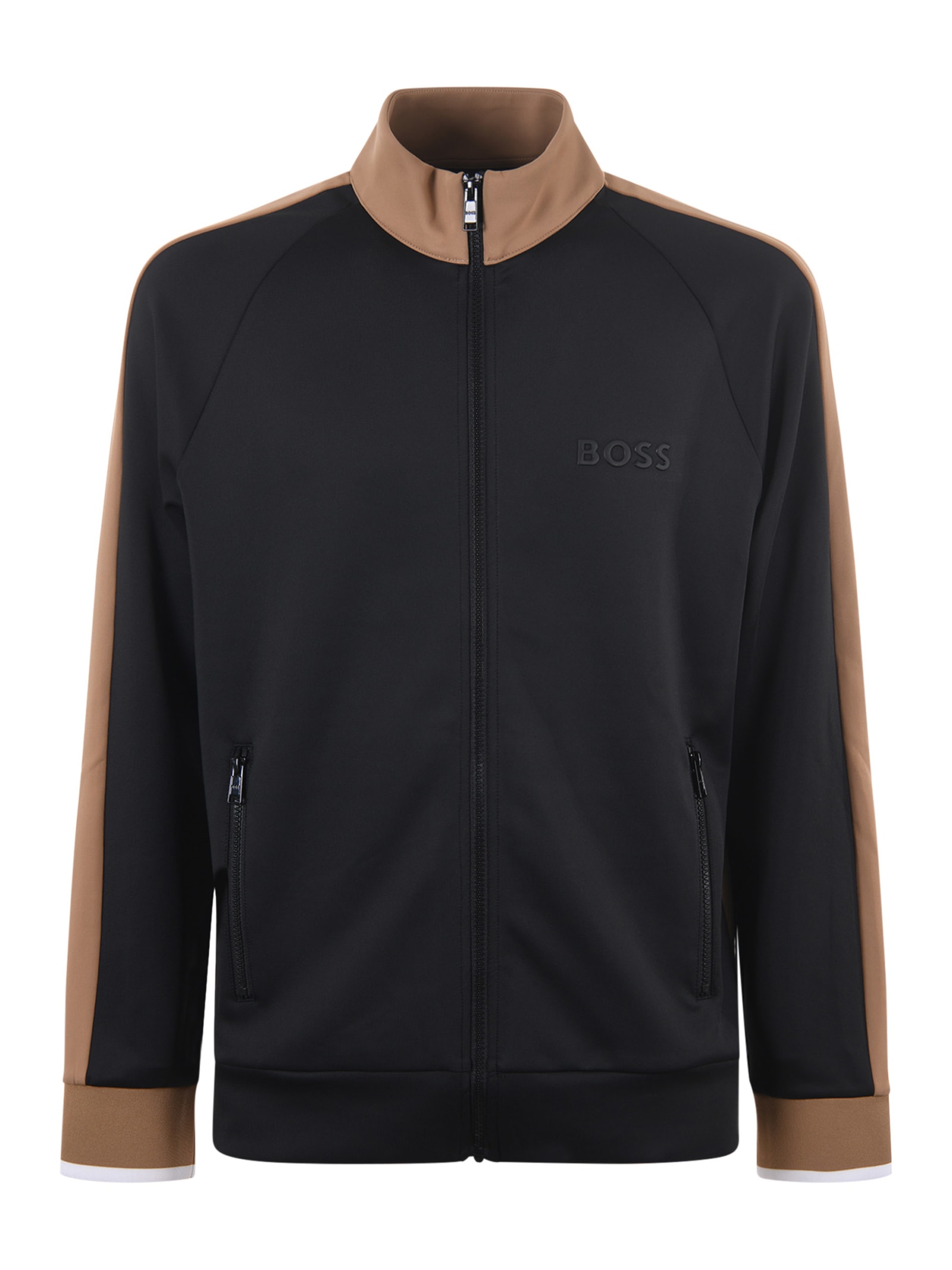 Shop Hugo Boss Boss Sweatshirt In Nero/cammello