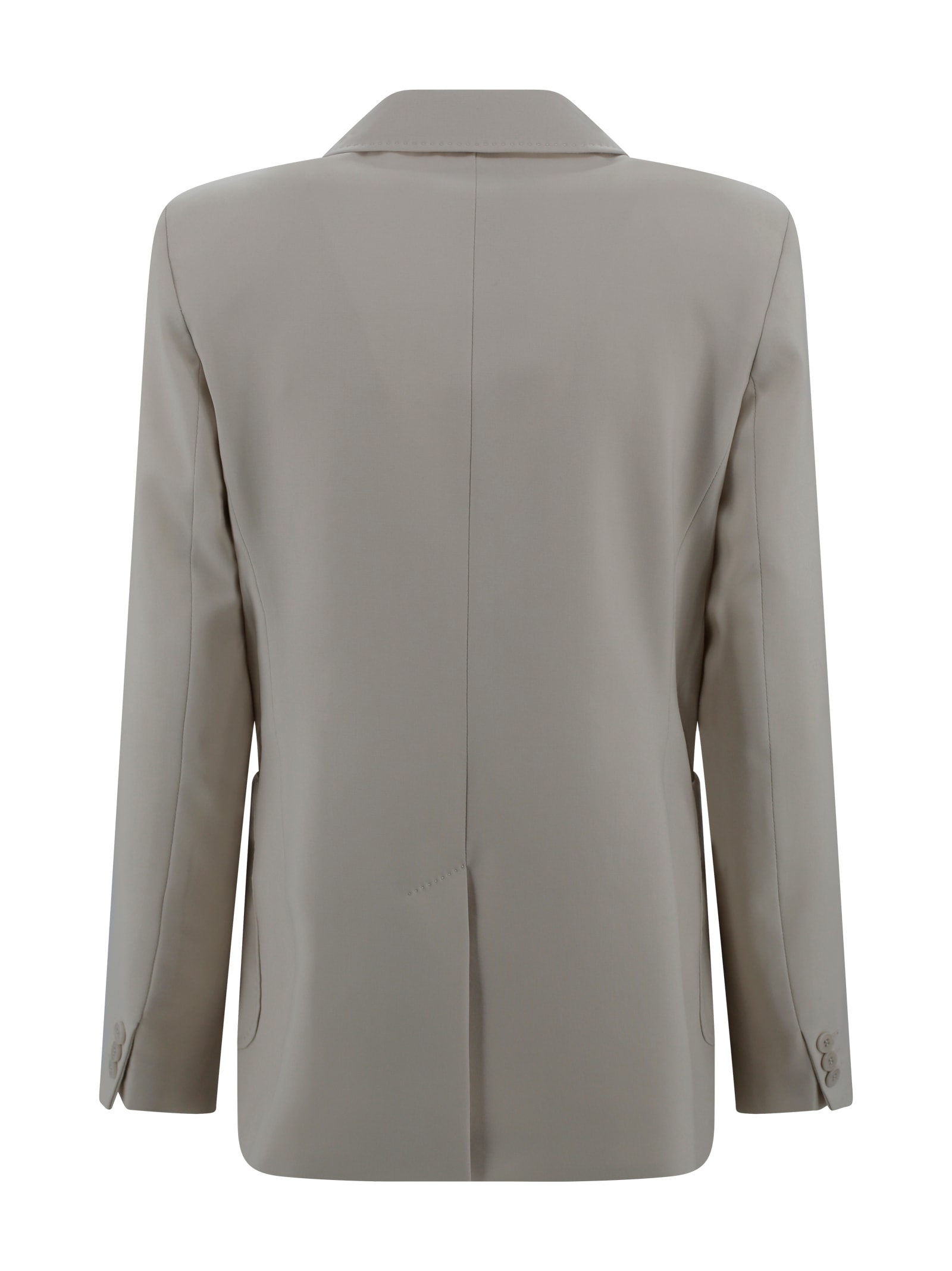 Weekend Max Mara Nervoso Double-breasted Tailored Blazer In Avena