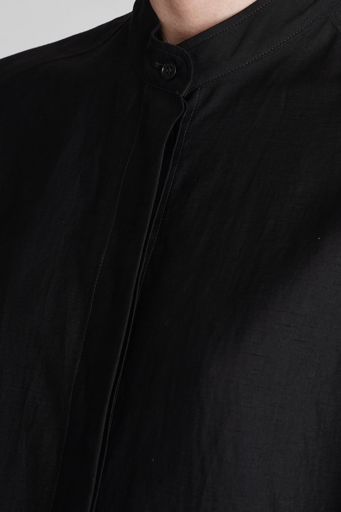 Shop Stella Mccartney Shirt In Black Linen