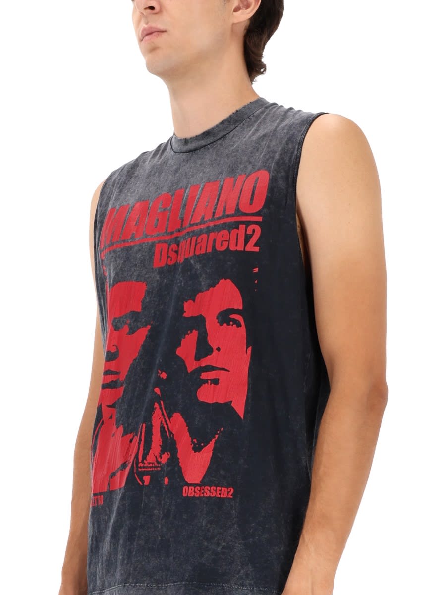 Dsquared2 X Magliano T-shirt In Gray