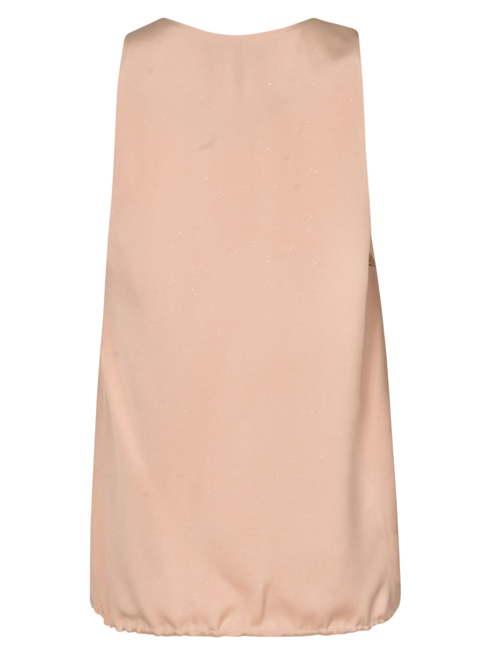 Giorgio Armani Deep Round Neck Plain Top In Pink