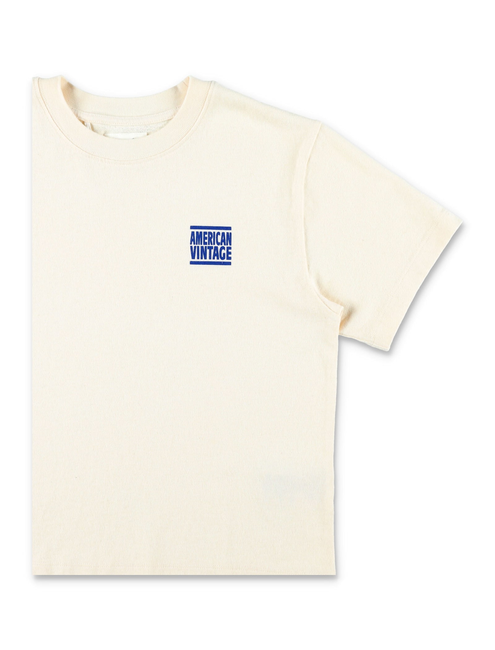 American Vintage Kids Ykobow Cotton T-shirt With Printed Logo In Neutral