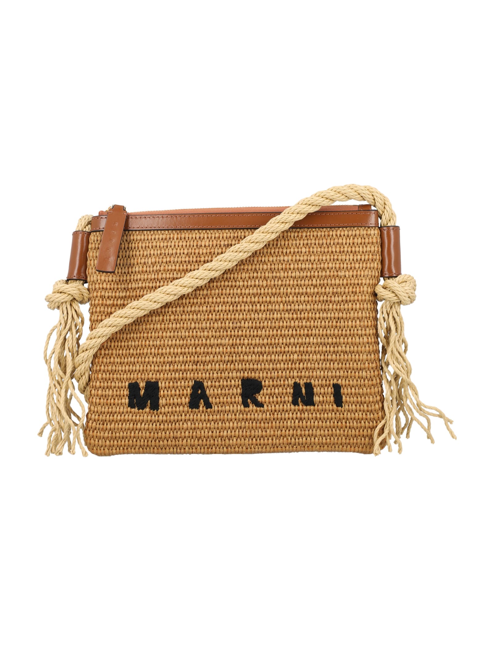 Shop Marni Marcel Summer Bag In Raw Sienna