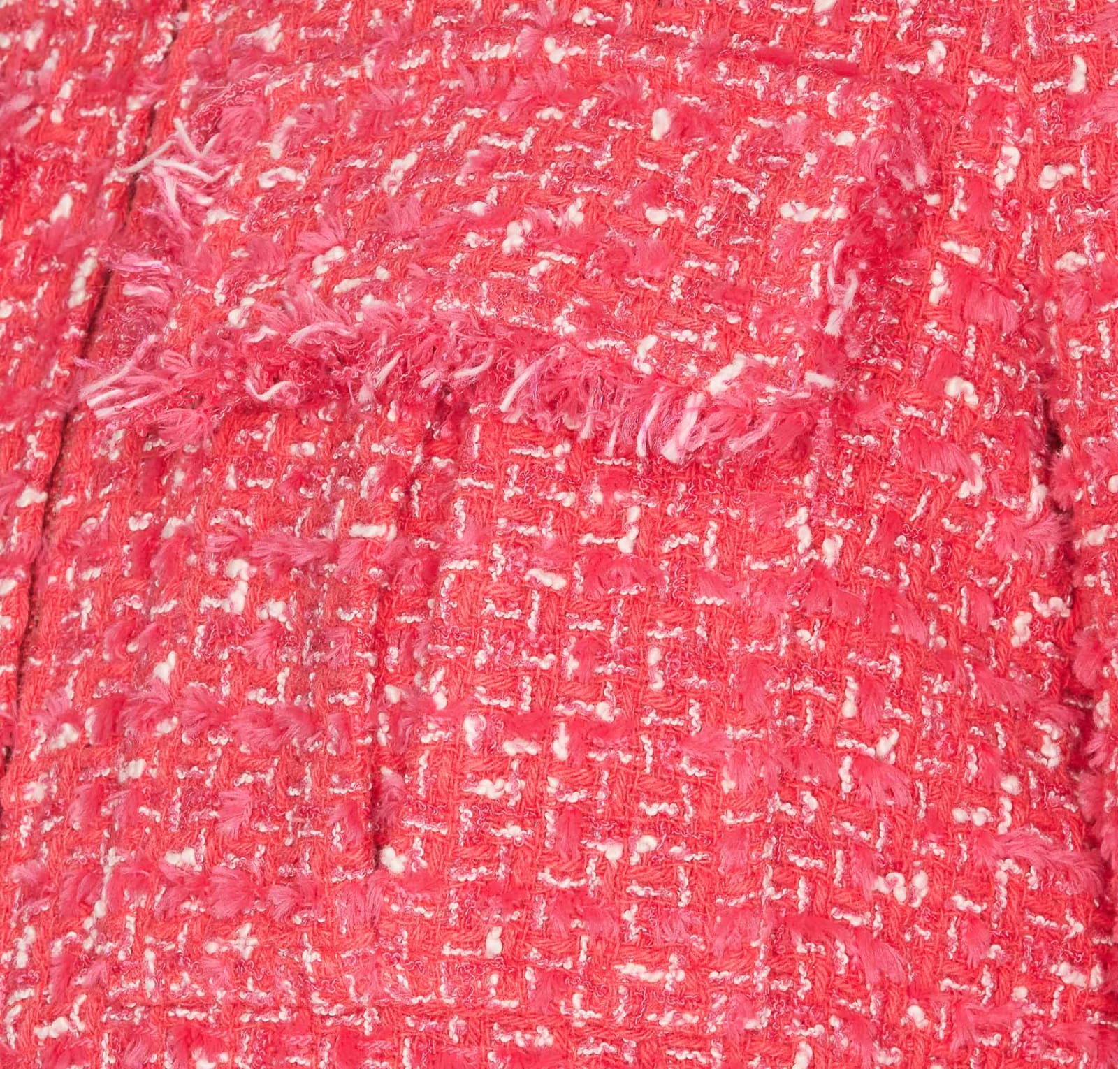 Shop Patrizia Pepe Tweed Zipped Jacket In Pink