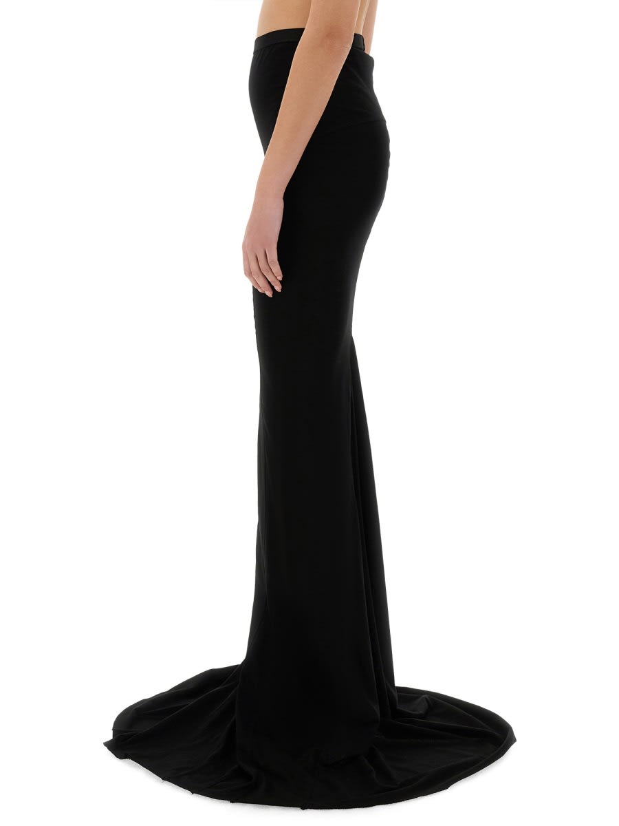 Rick Owens High-waisted Floor-length Skirt With Seam Detailing