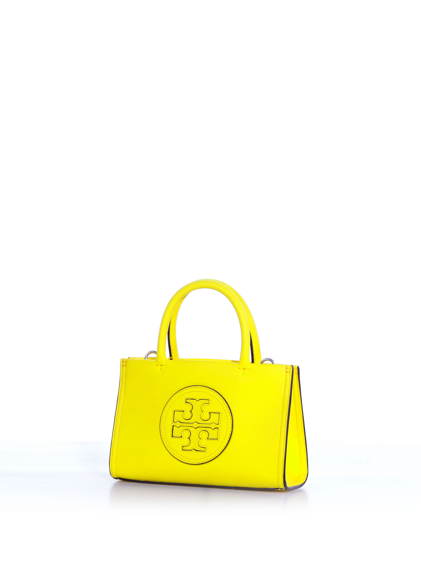 Tory Burch Mini Ella Tote Bag With Logo In Limoncello | ModeSens