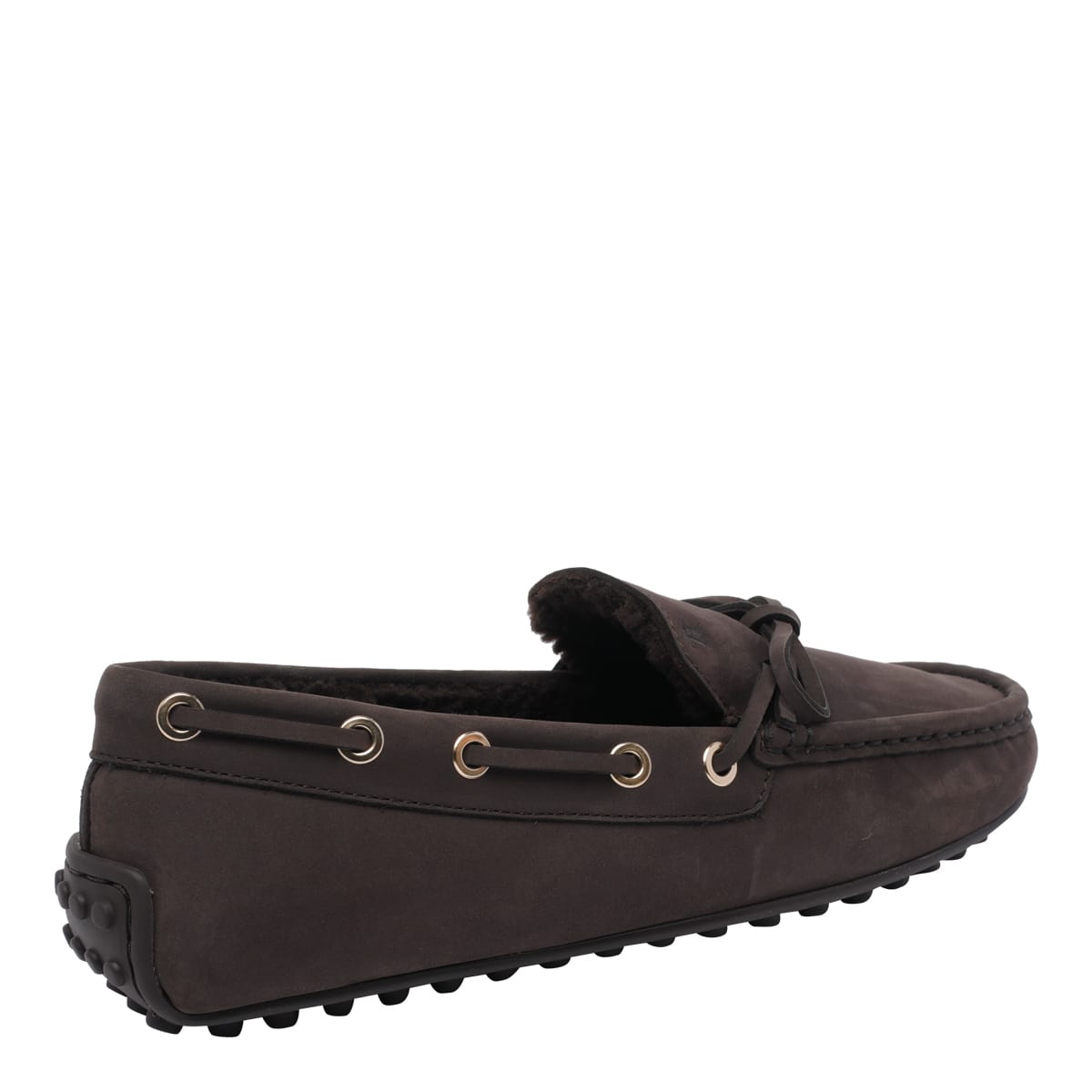 Tod's Slip-on Loafers With Bow And Contrast Stitching In Brown