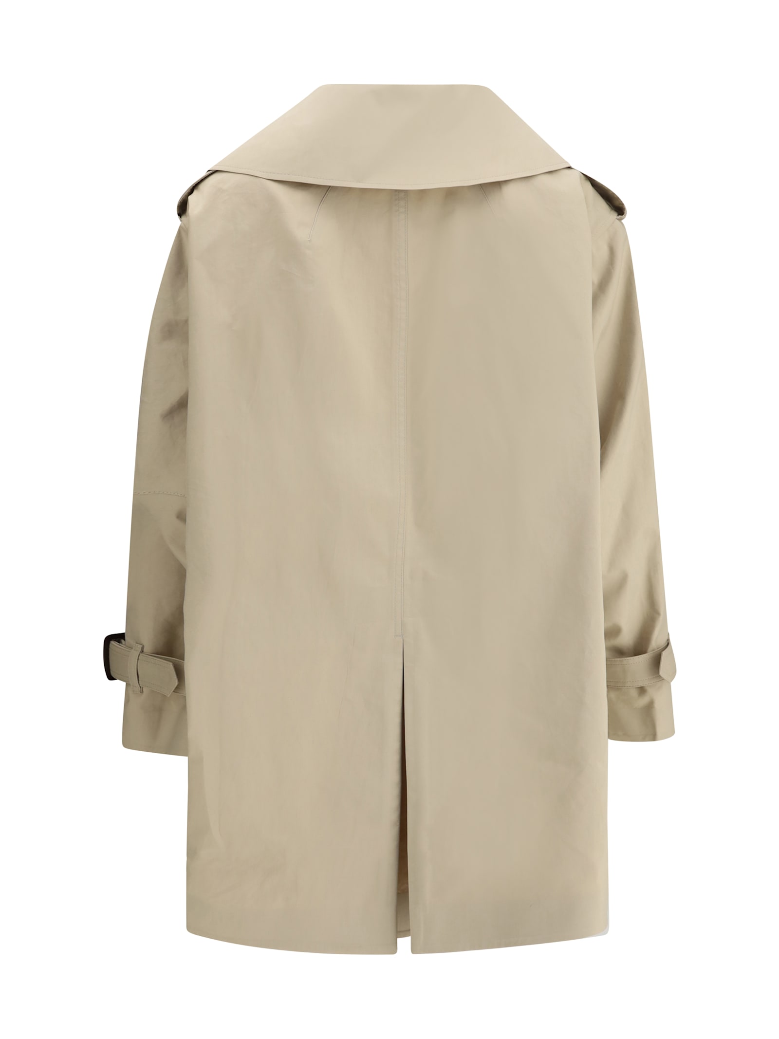 Givenchy Womens Beige Mustard Belted Notch-lapels Cotton Trench Coat In Neutral