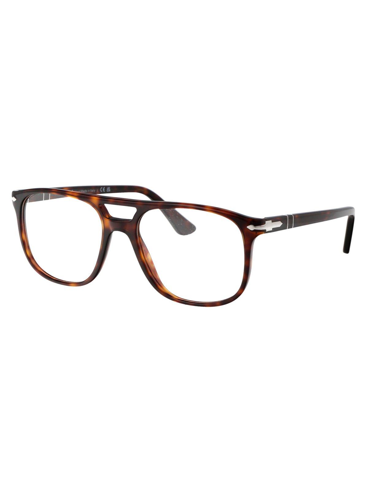 Shop Persol Greta Pilot Frame Glasses In 24